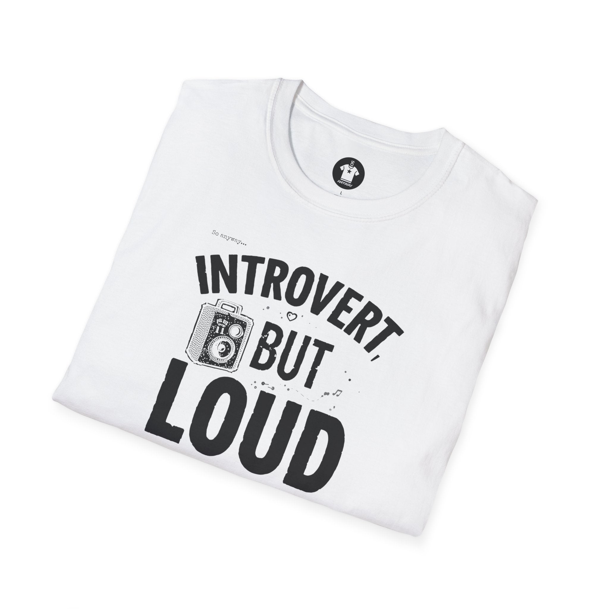 INTROVERT, BUT LOUD Light - Loud Thoughts, Quiet Person Funny Psychology Tee