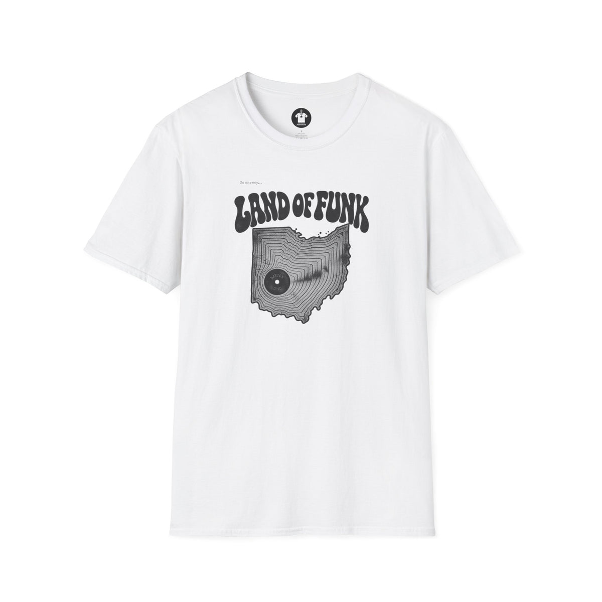 LAND OF FUNK - Dayton, Ohio - Funk Music Vinyl Record Graphic T-Shirt