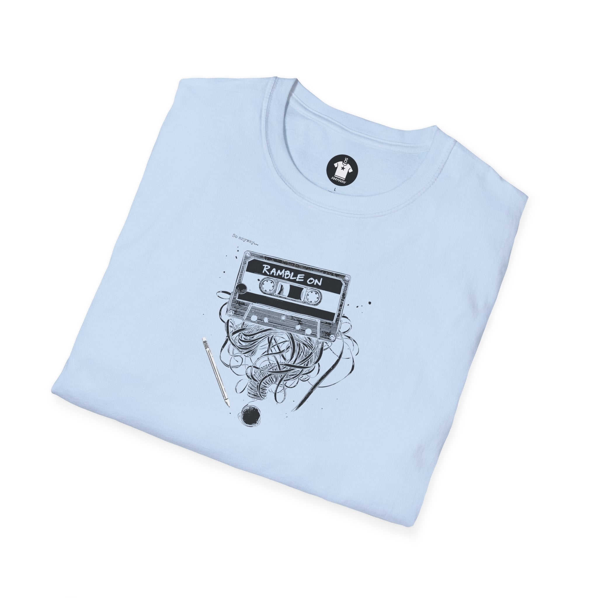 RAMBLE ON Light – Cassette Tape Unisex Graphic Tee