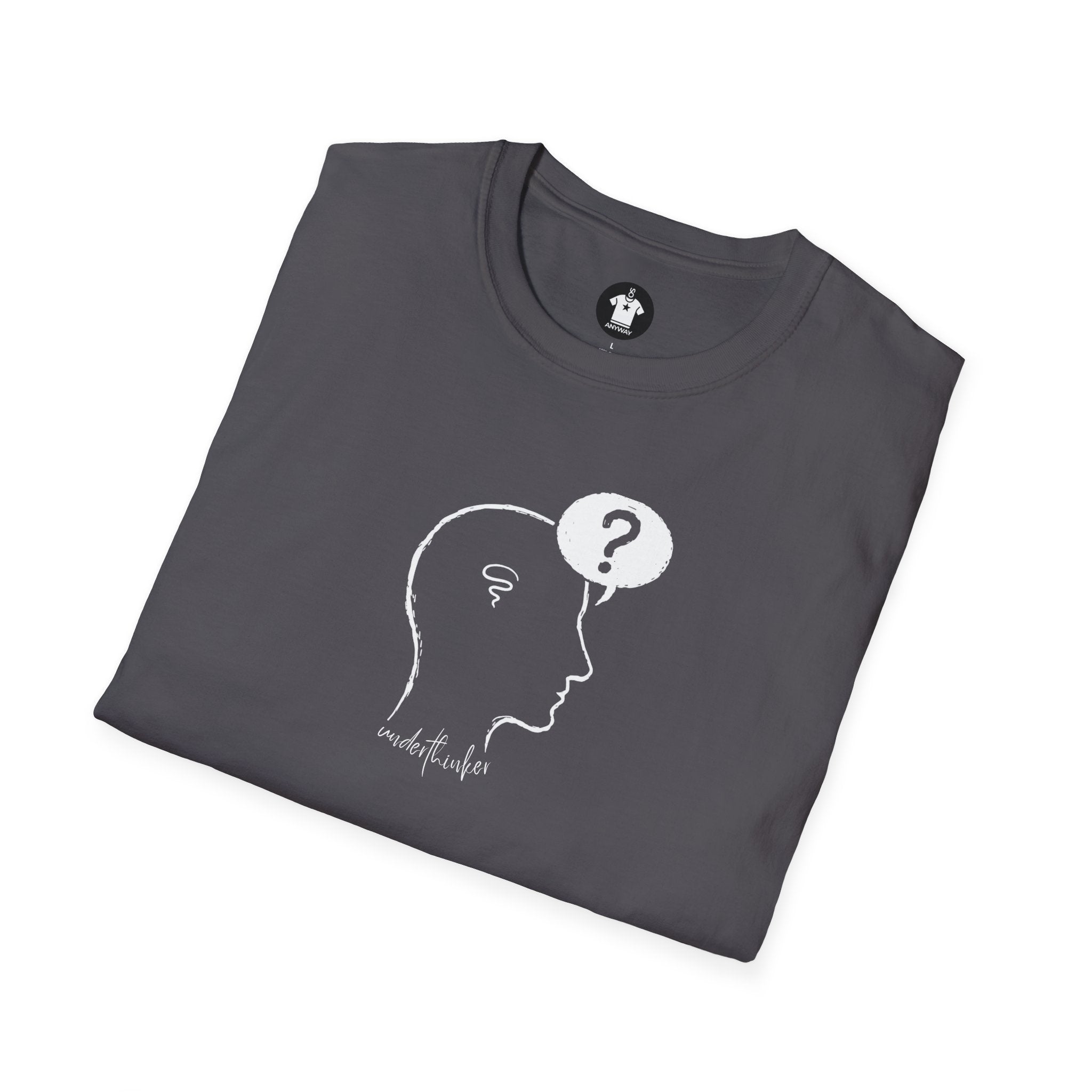 UNDERTHINKER Dark – Minimalist Funny Graphic Unisex T-Shirt