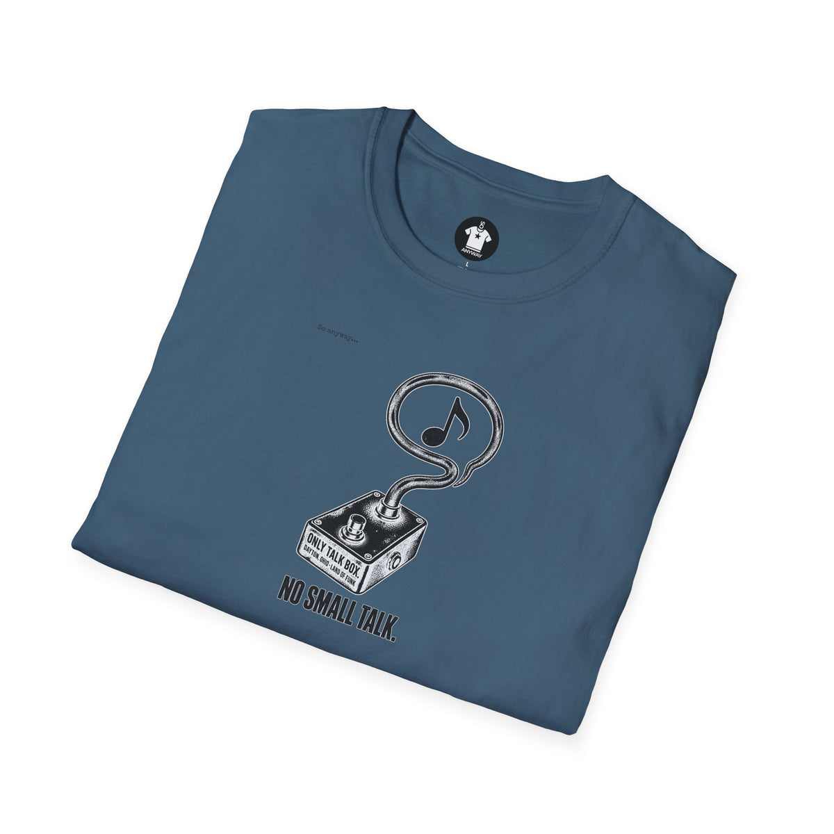 TALK BOX ONLY - No Small Talk Funny Introvert Funk Music Graphic T-Shirt