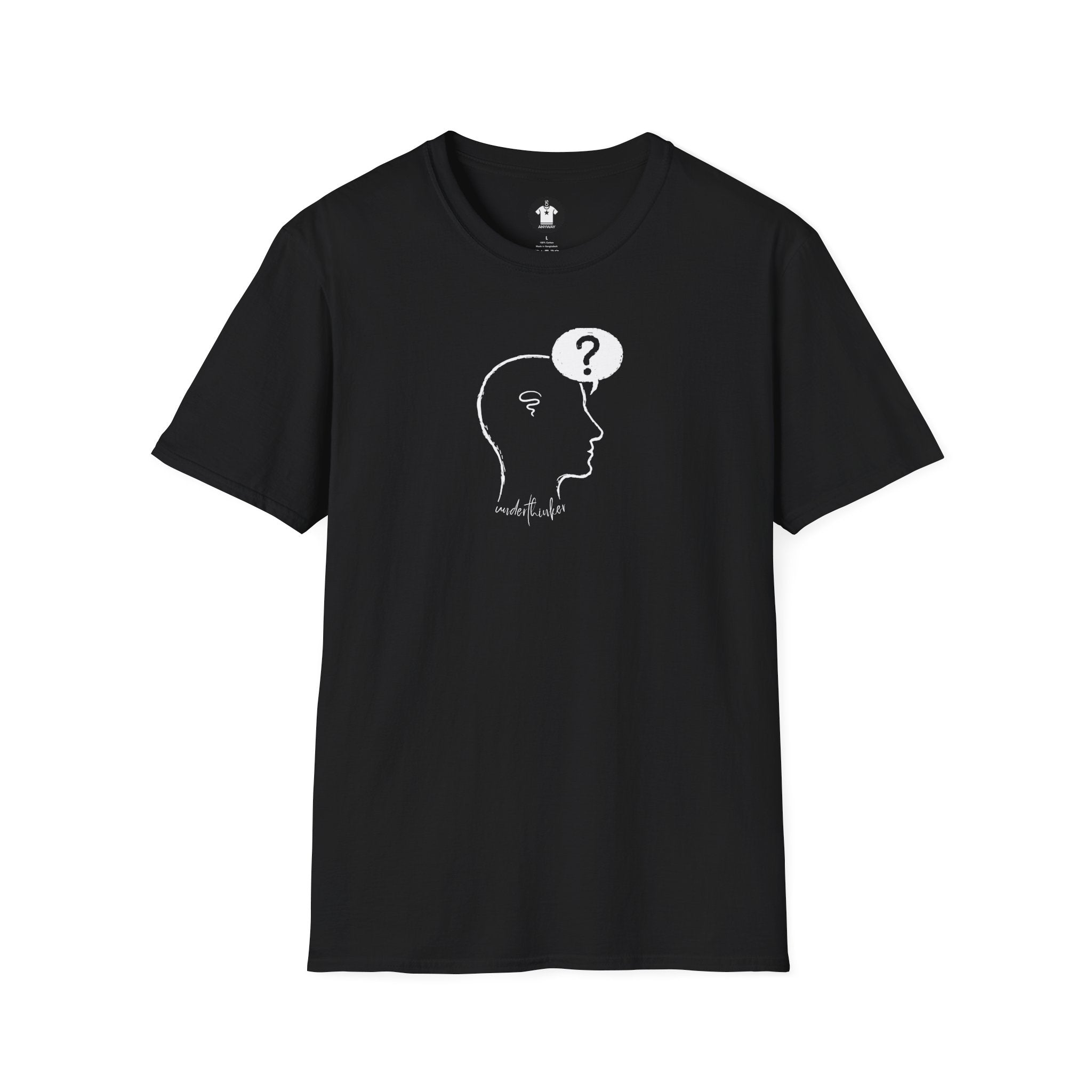 UNDERTHINKER Dark – Minimalist Funny Graphic Unisex T-Shirt