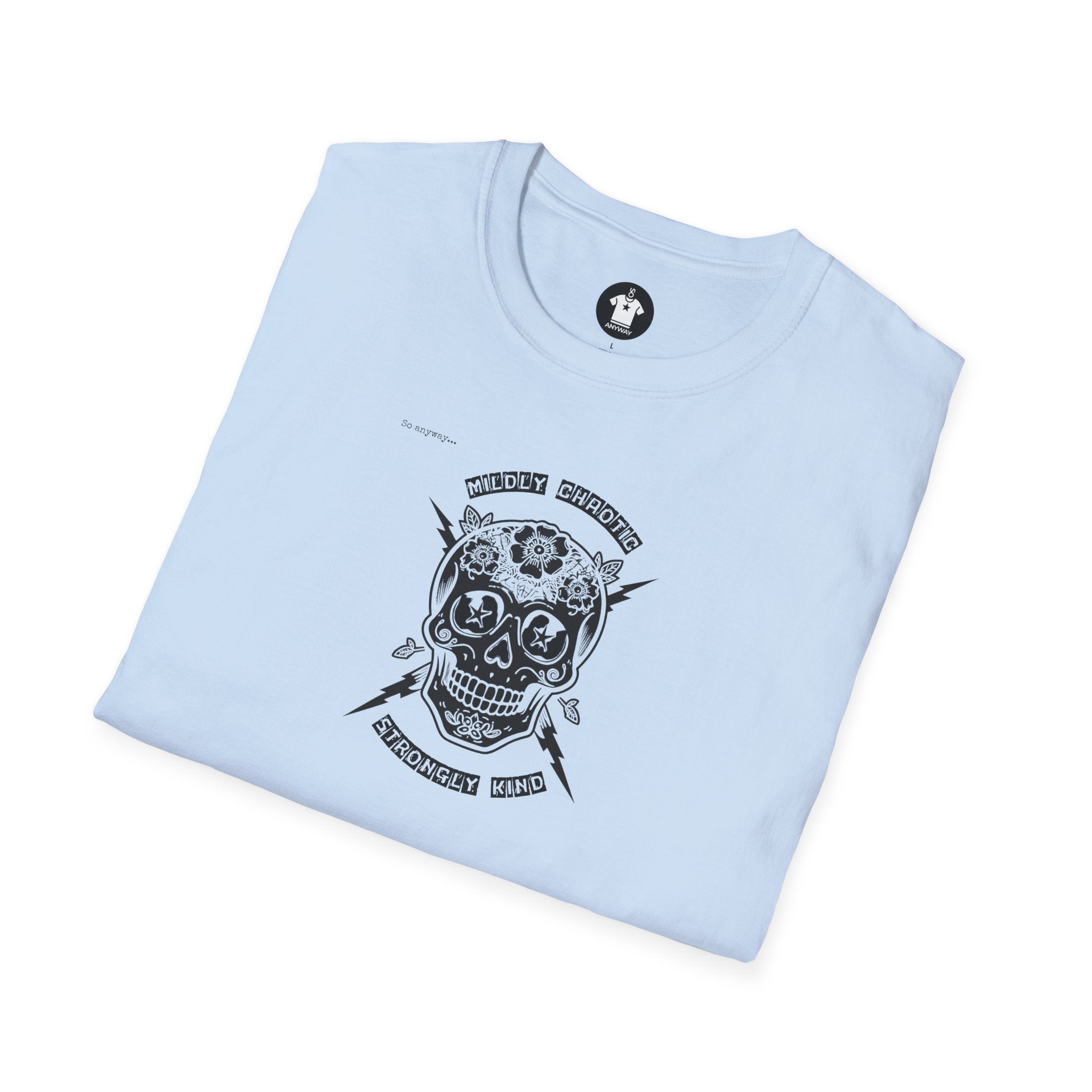 MILDLY CHAOTIC Light – Signature Skull Unisex Graphic Tee