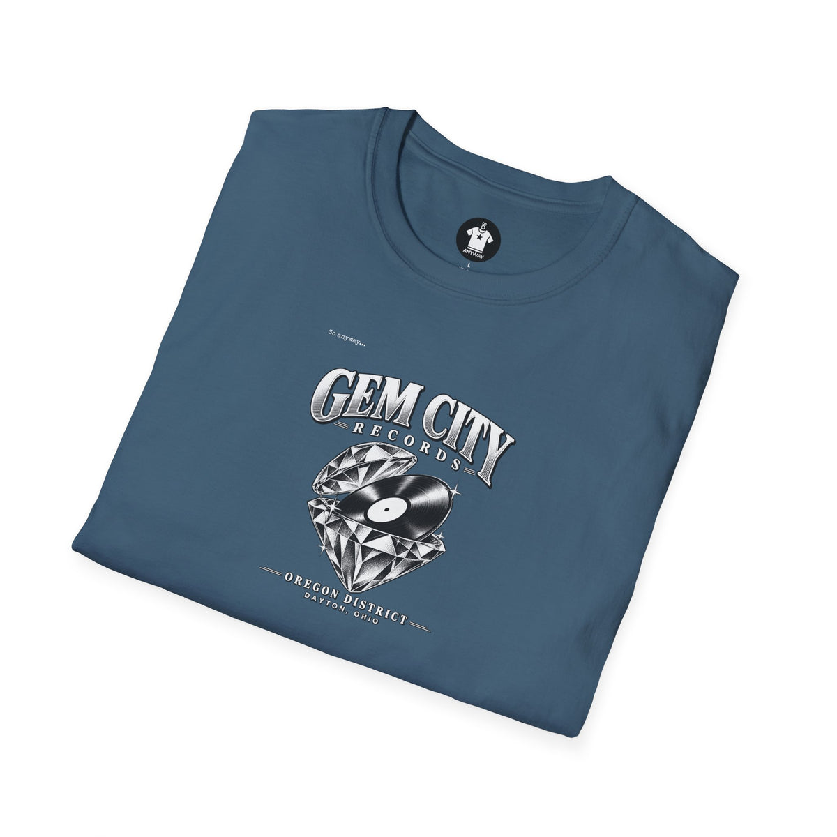 Gem City Records Tee | Dayton Oregon District Vinyl Tribute