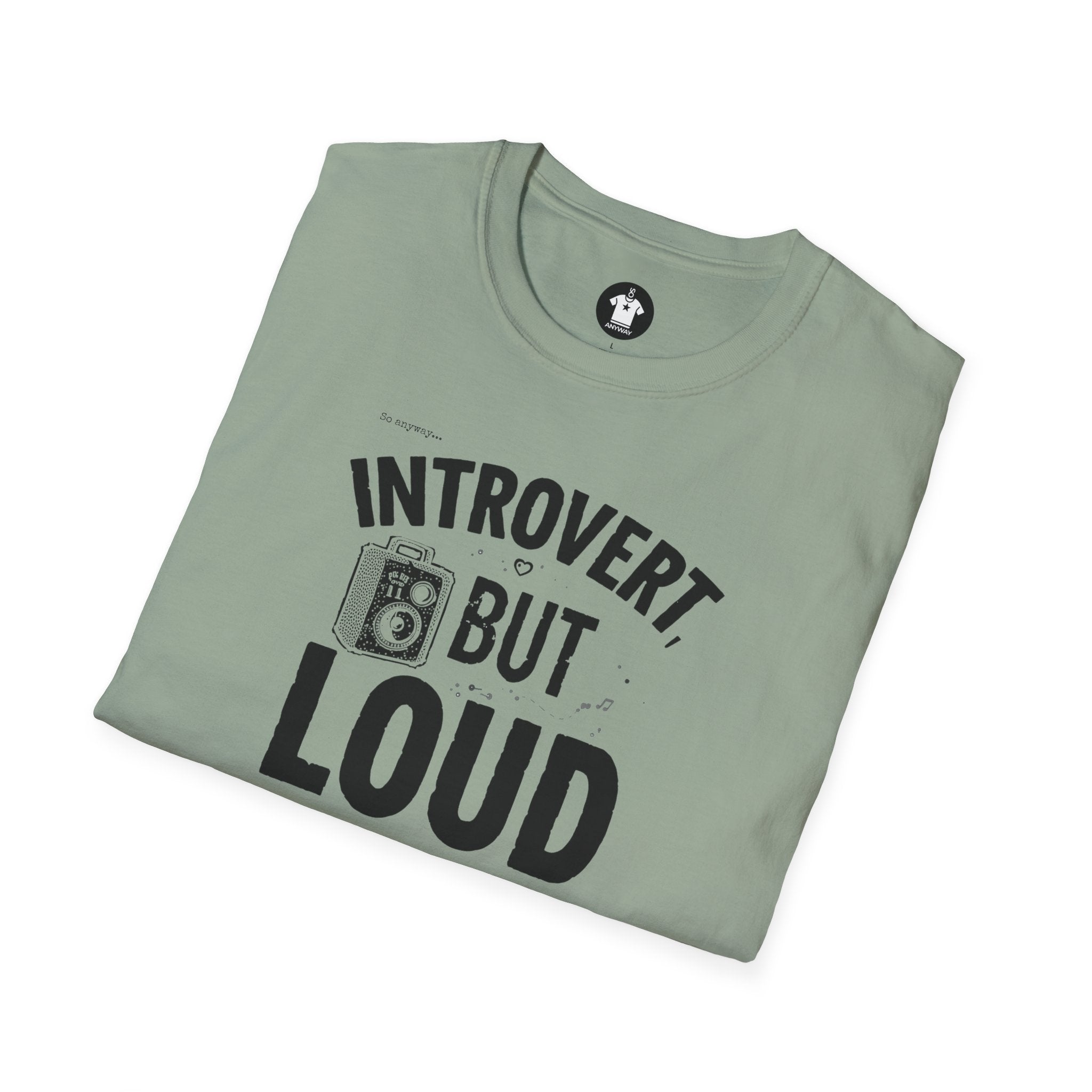 INTROVERT, BUT LOUD Light - Loud Thoughts, Quiet Person Funny Psychology Tee