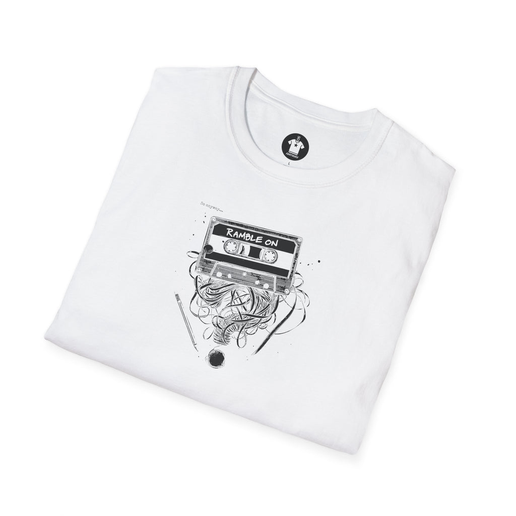 RAMBLE ON Light – Cassette Tape Unisex Graphic Tee
