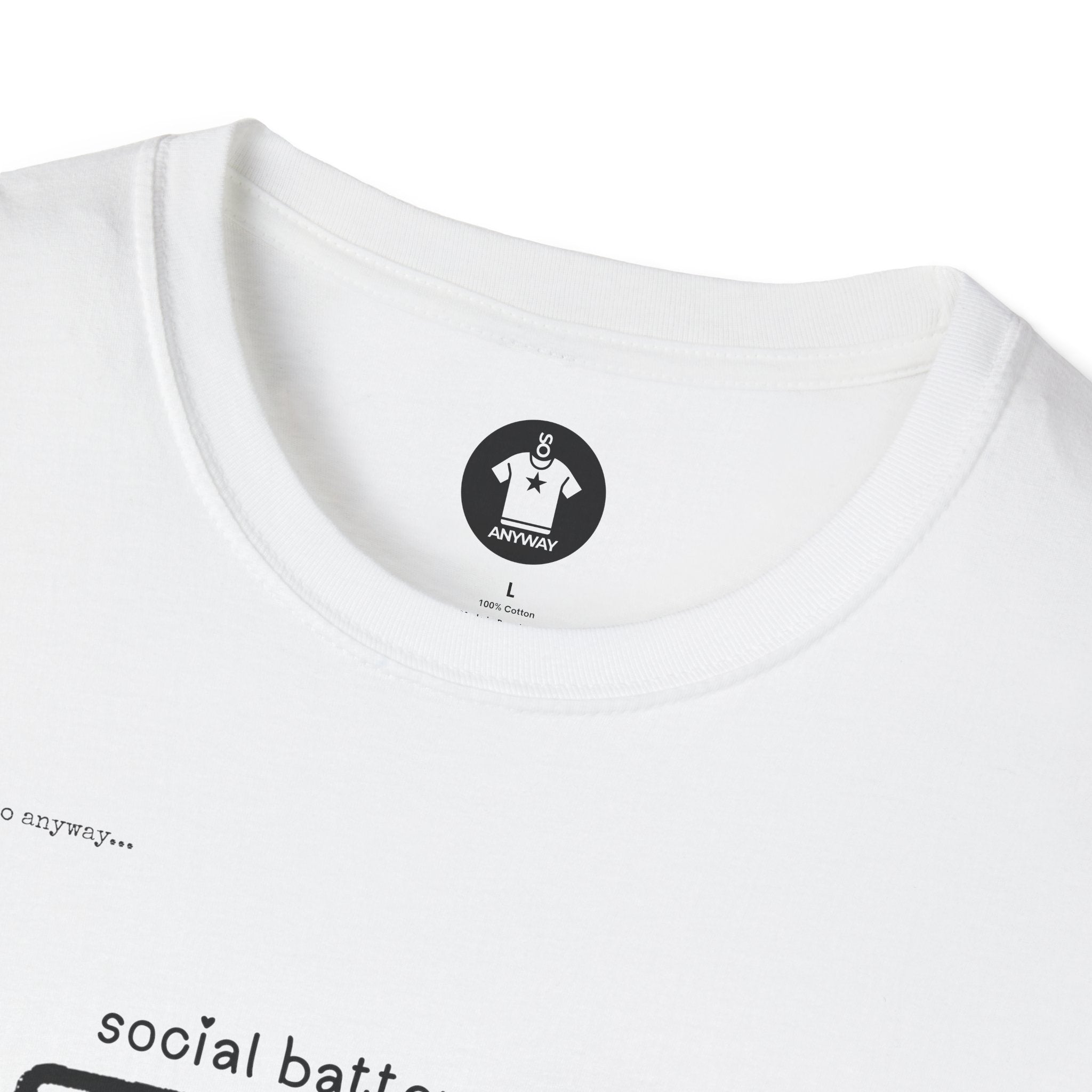 SOCIAL BATTERY LOW Shirt – Funny Introvert Graphic Tee for Socially Drained People and Quiet Personalities
