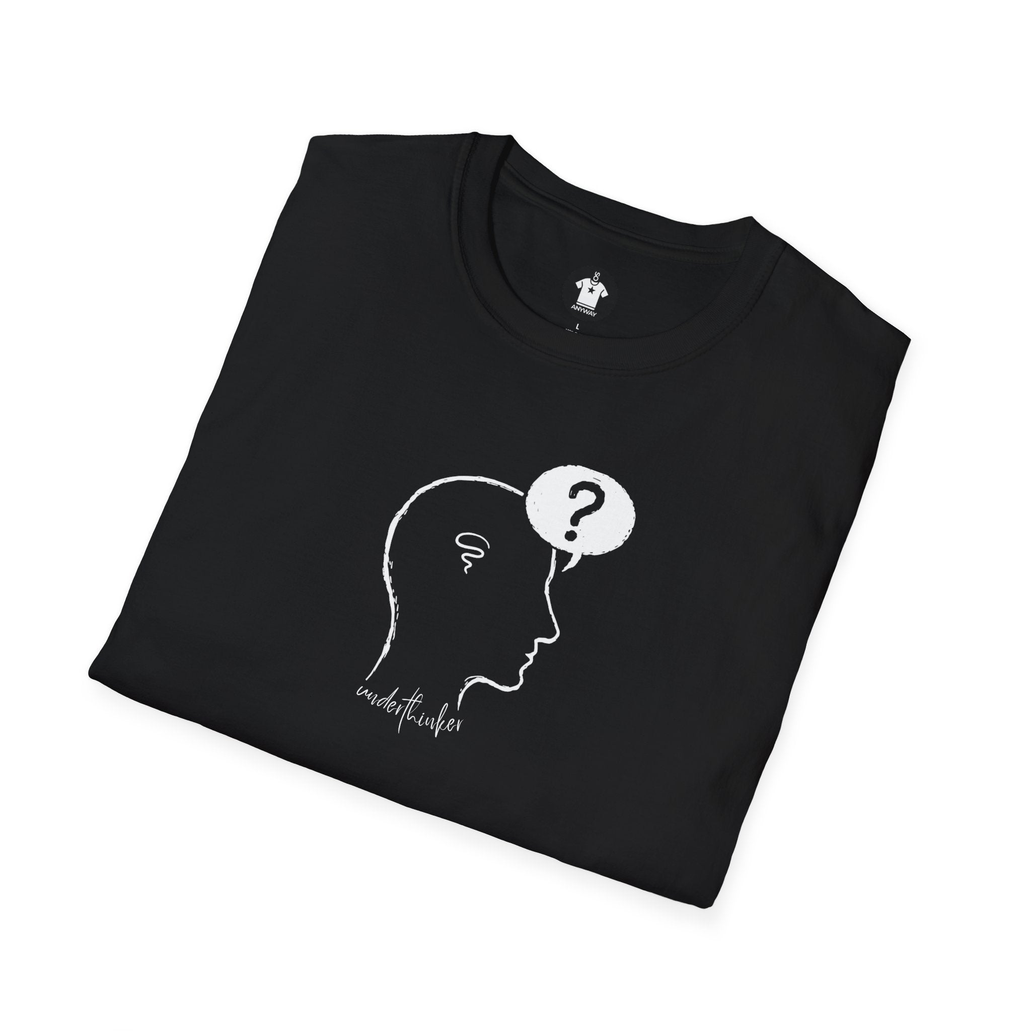 UNDERTHINKER Dark – Minimalist Funny Graphic Unisex T-Shirt