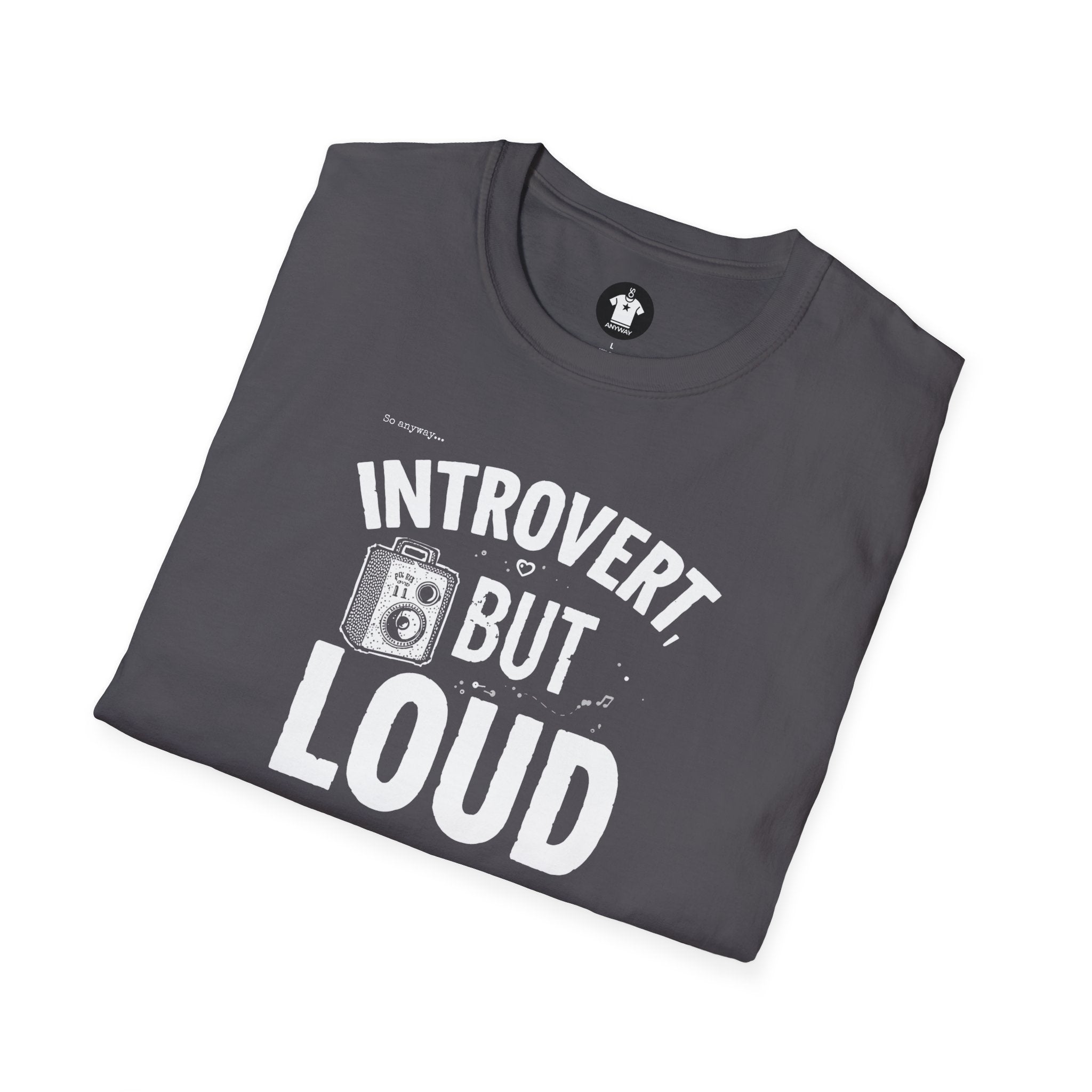 INTROVERT, BUT LOUD Dark - Loud Thoughts, Quiet Person Funny Psychology Tee