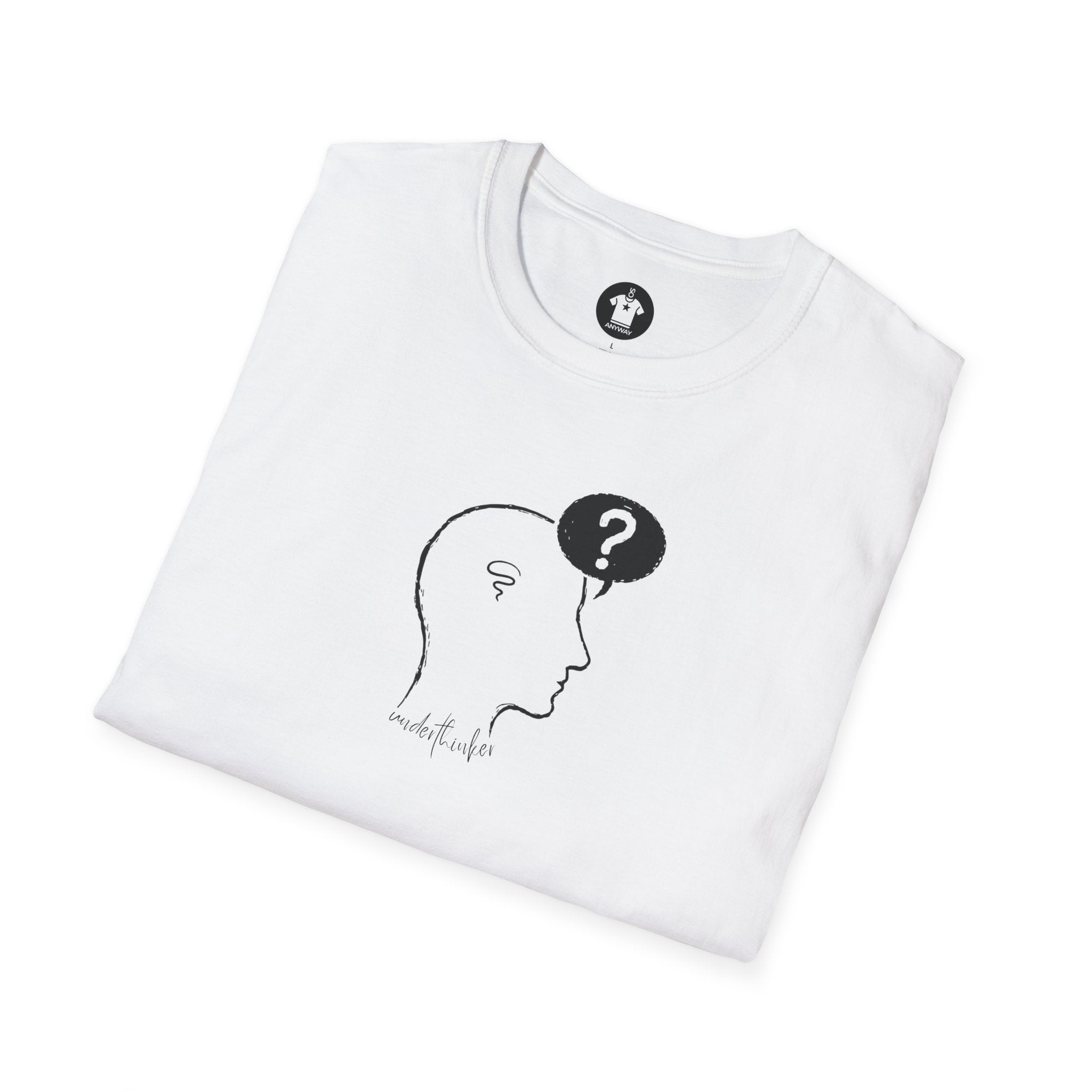 UNDERTHINKER Light – Minimalist Funny Graphic Unisex T-Shirt