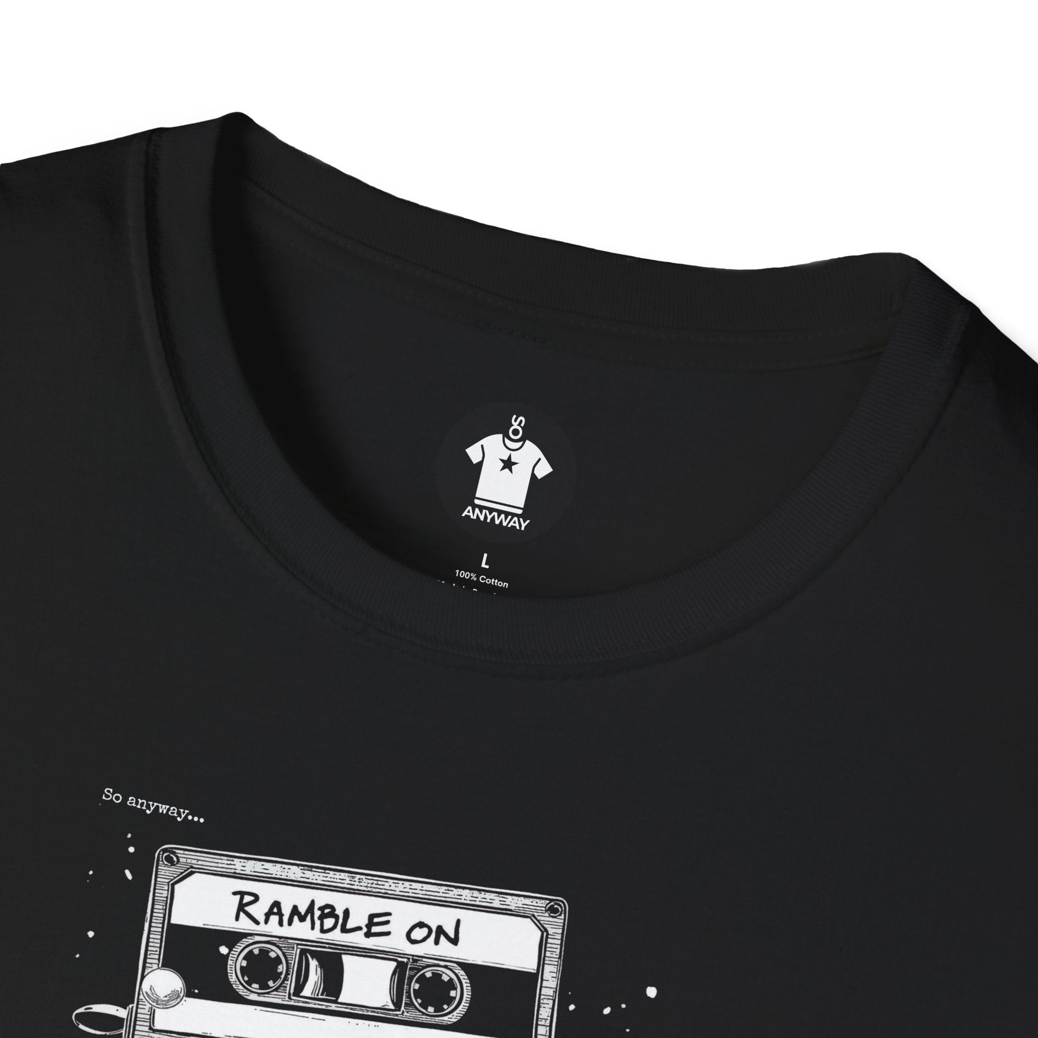 RAMBLE ON Dark – Cassette Tape Unisex Graphic Tee