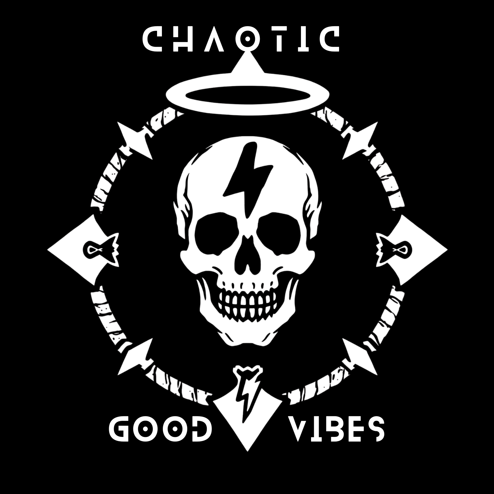 CHAOTIC GOOD VIBES Dark - Graphic Tee Unisex Softstyle Ring-Spun Cotton