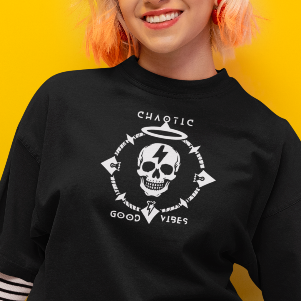 CHAOTIC GOOD VIBES Dark - Graphic Tee Unisex Softstyle Ring-Spun Cotton