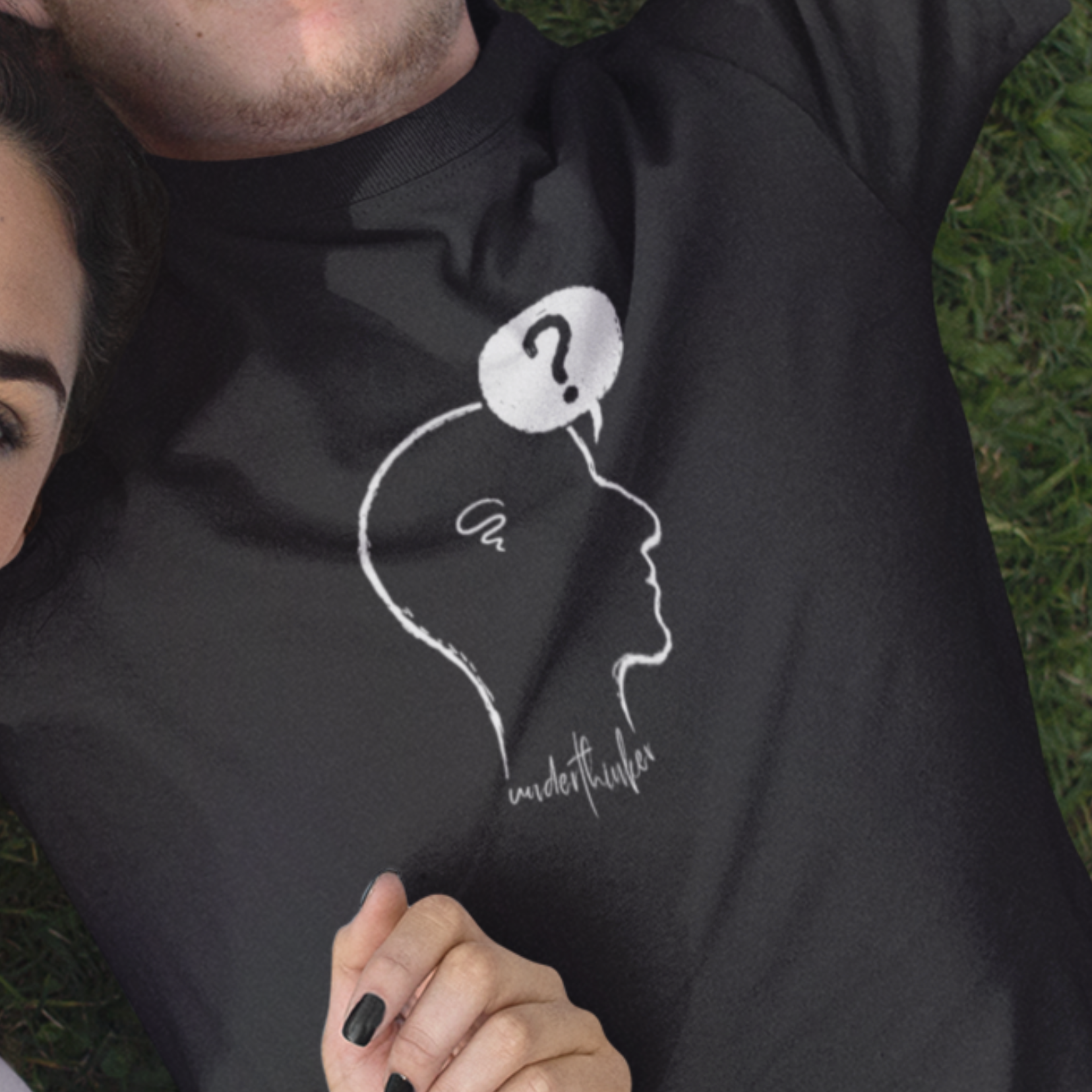 UNDERTHINKER Dark – Minimalist Funny Graphic Unisex T-Shirt