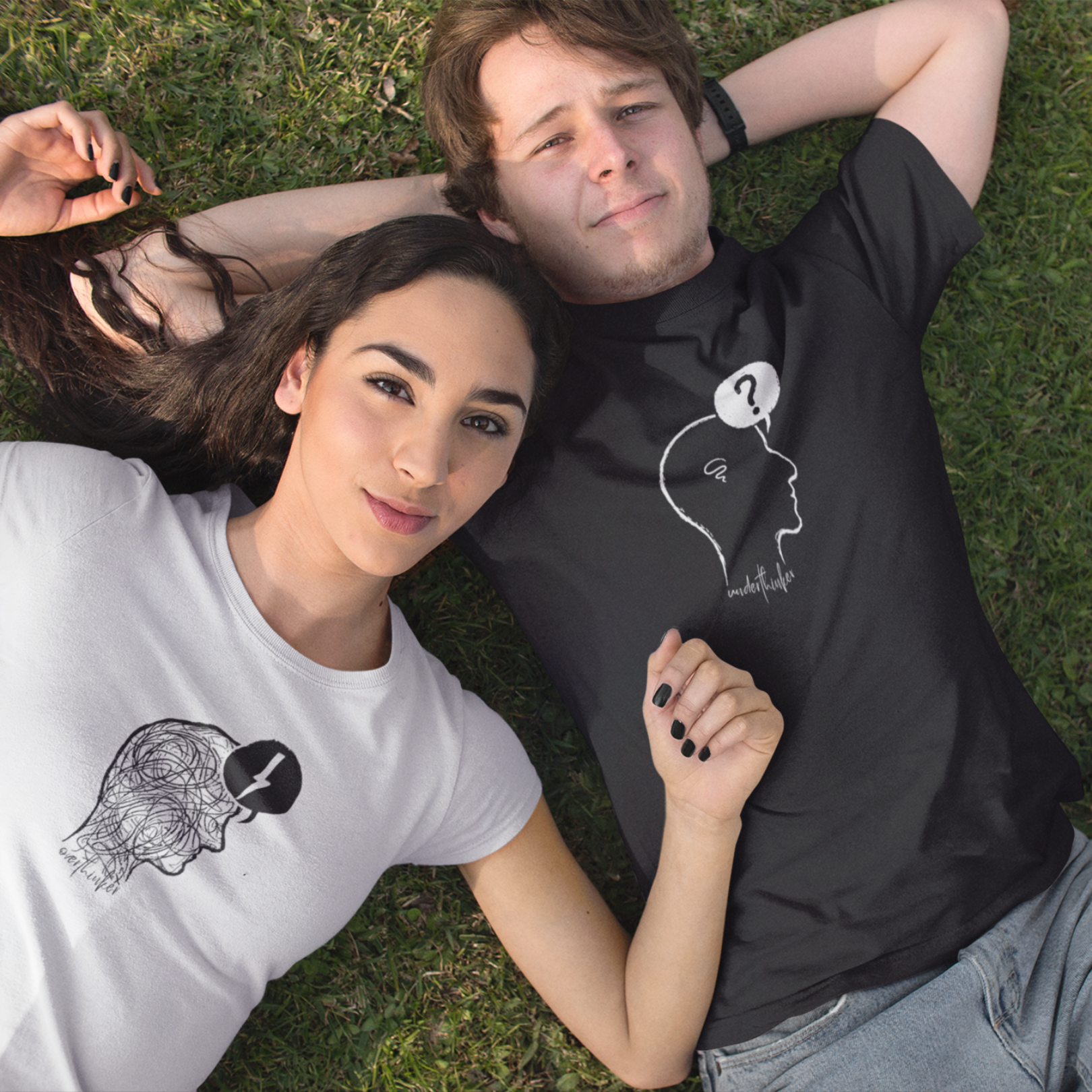 UNDERTHINKER Dark – Minimalist Funny Graphic Unisex T-Shirt