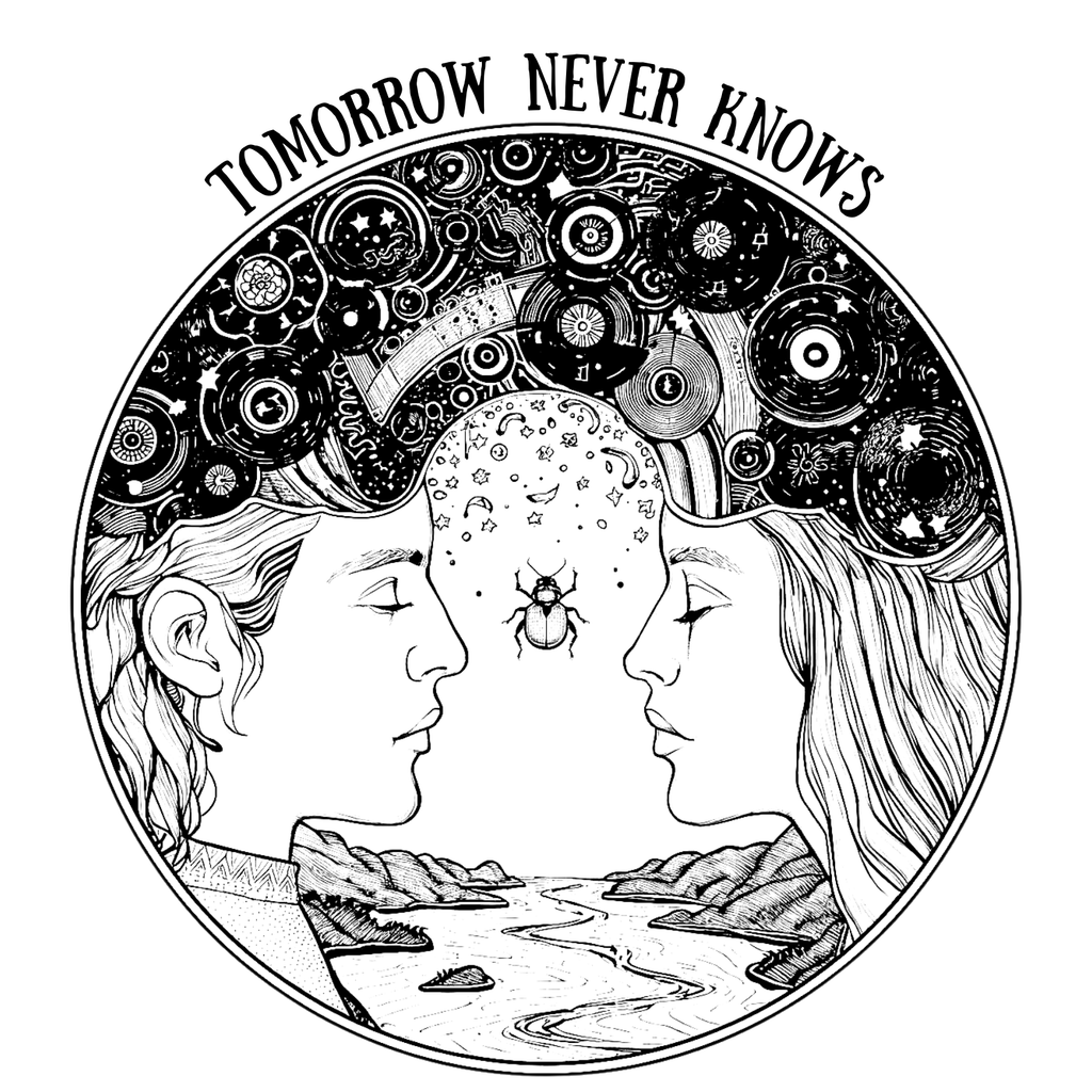TOMORROW NEVER KNOWS Light – Psychedelic Vinyl Cosmos Unisex Graphic Tee