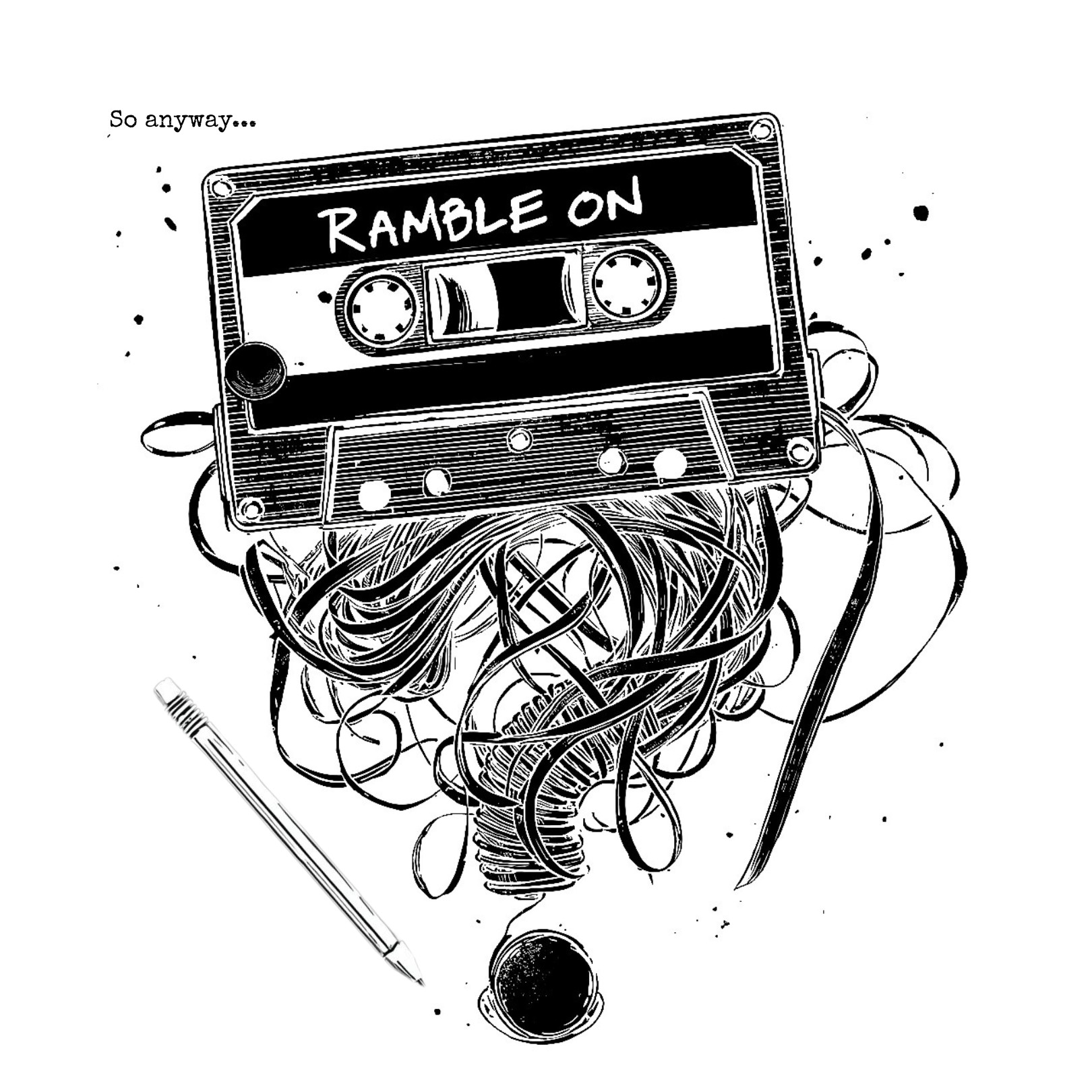 RAMBLE ON Light – Cassette Tape Unisex Graphic Tee