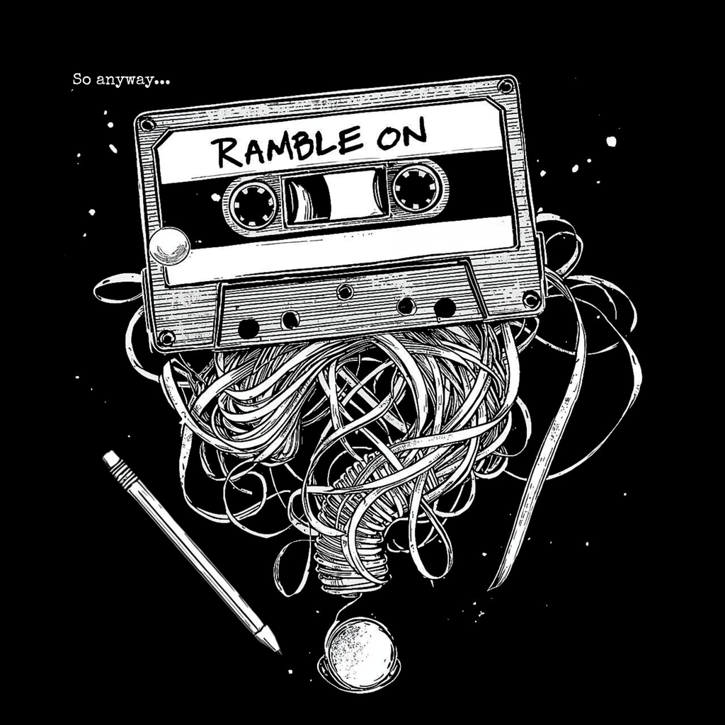 RAMBLE ON Dark – Cassette Tape Unisex Graphic Tee