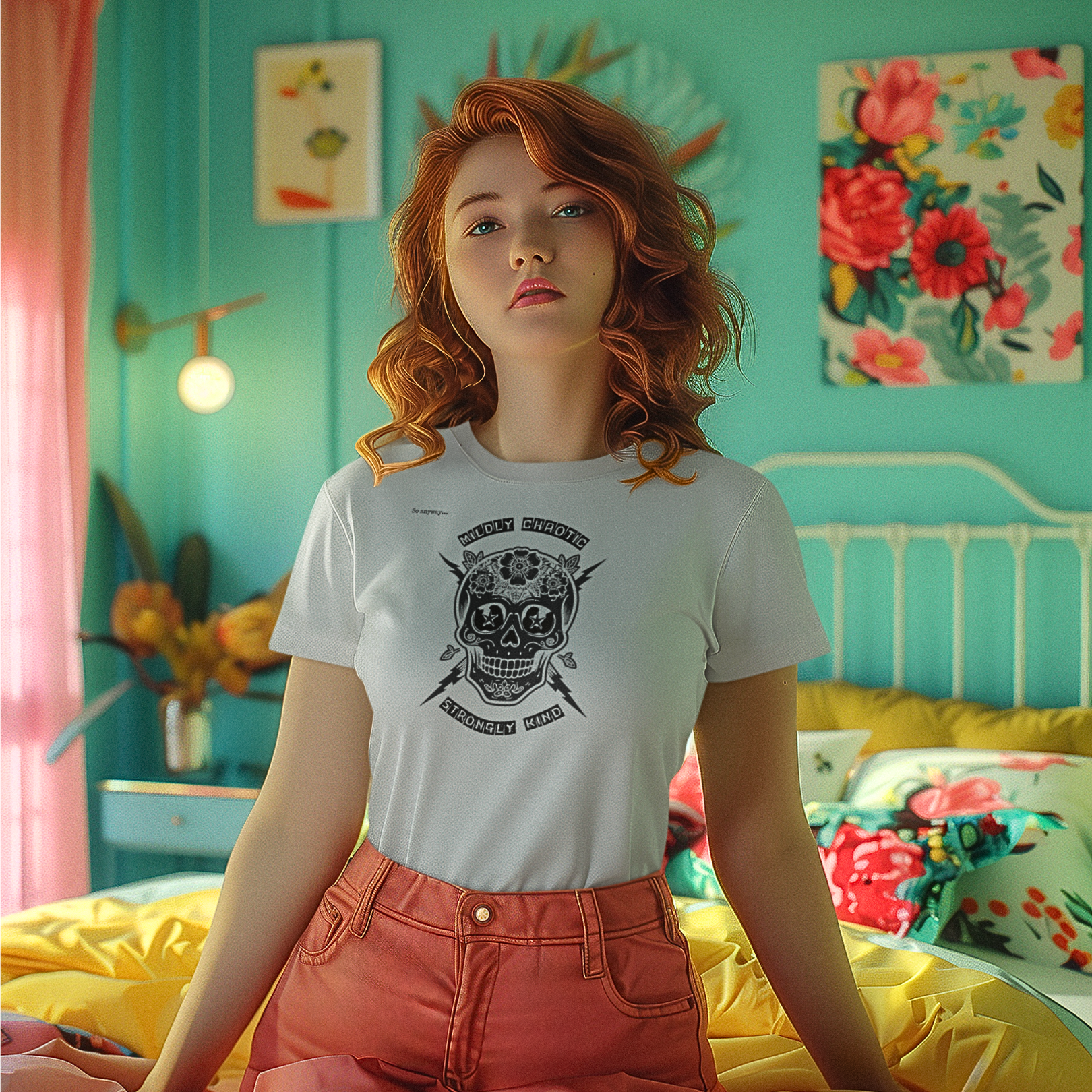 MILDLY CHAOTIC Light – Signature Skull Unisex Graphic Tee