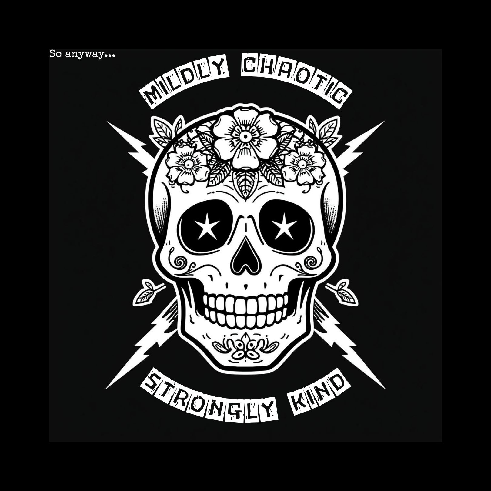 MILDLY CHAOTIC Dark – Signature Skull Unisex Graphic Tee