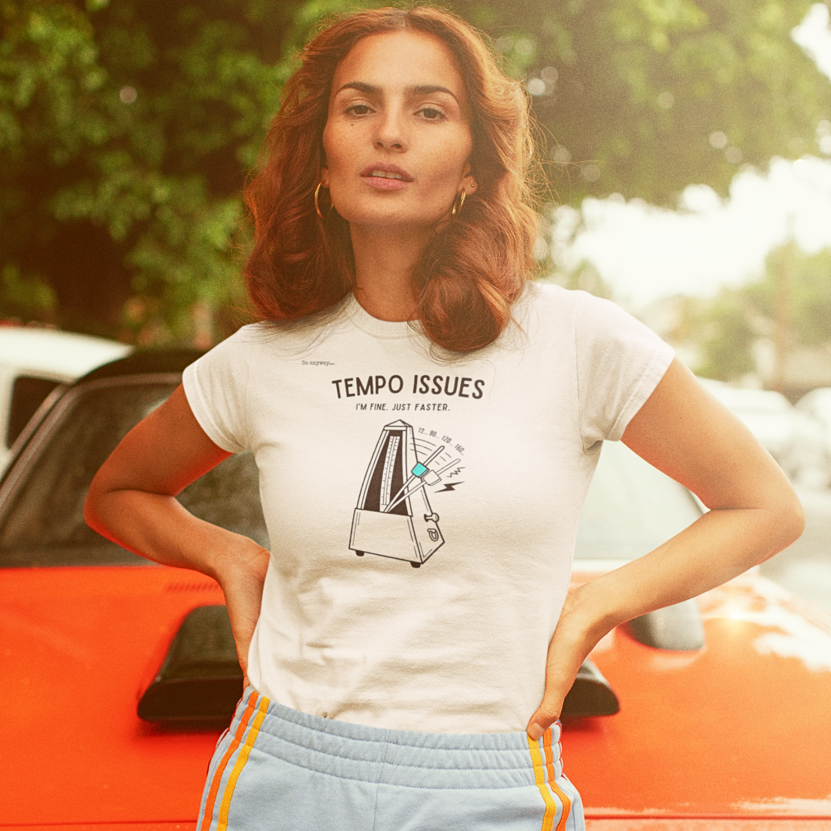 TEMPO ISSUES Light– Funny Music Metronome “I’m Fine. Just Faster.” Graphic T-Shirt