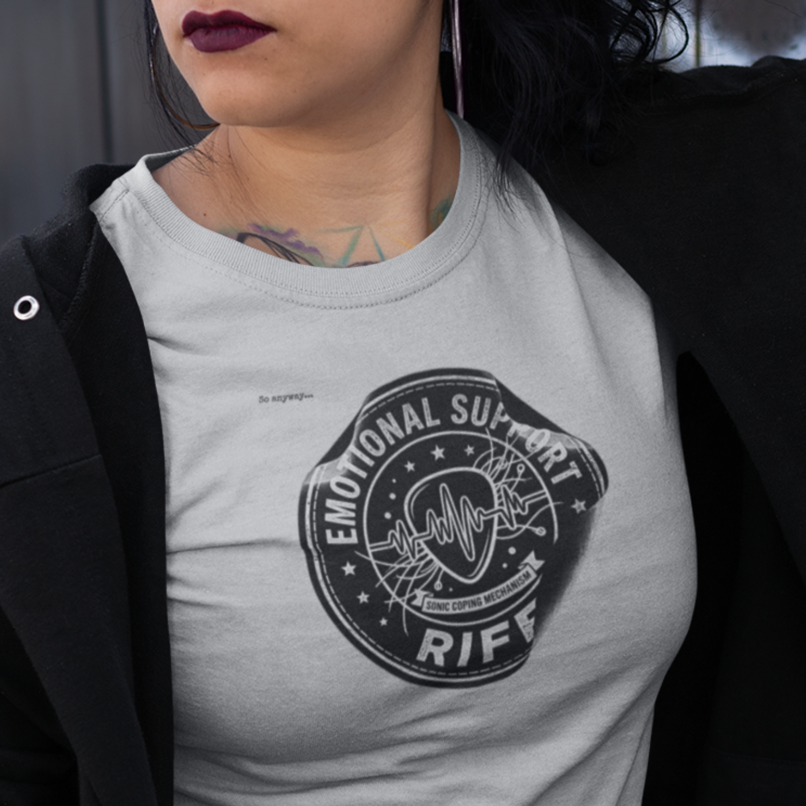 EMOTIONAL SUPPORT RIFF Light – Sonic Coping Mechanism Tee