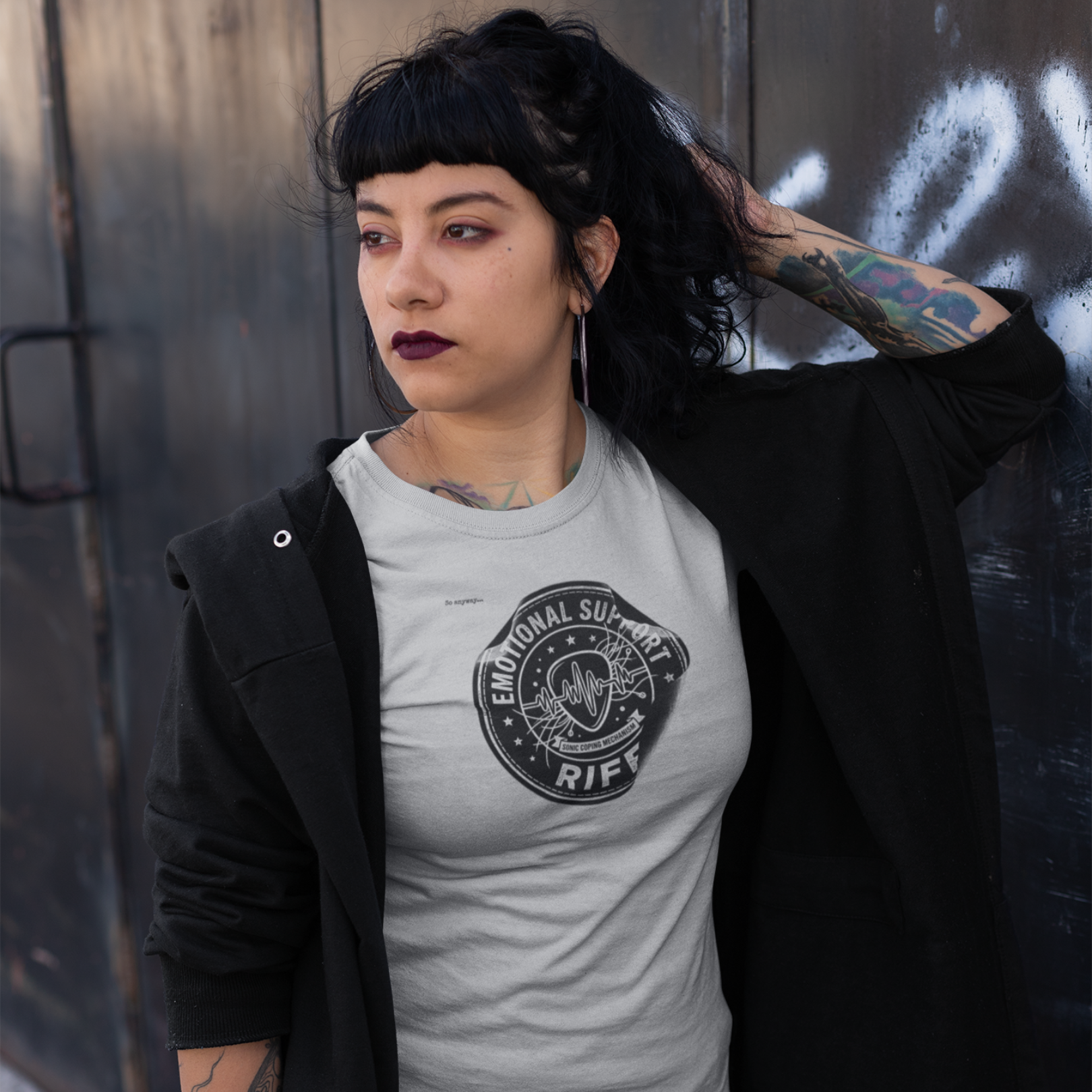 EMOTIONAL SUPPORT RIFF Light – Sonic Coping Mechanism Tee