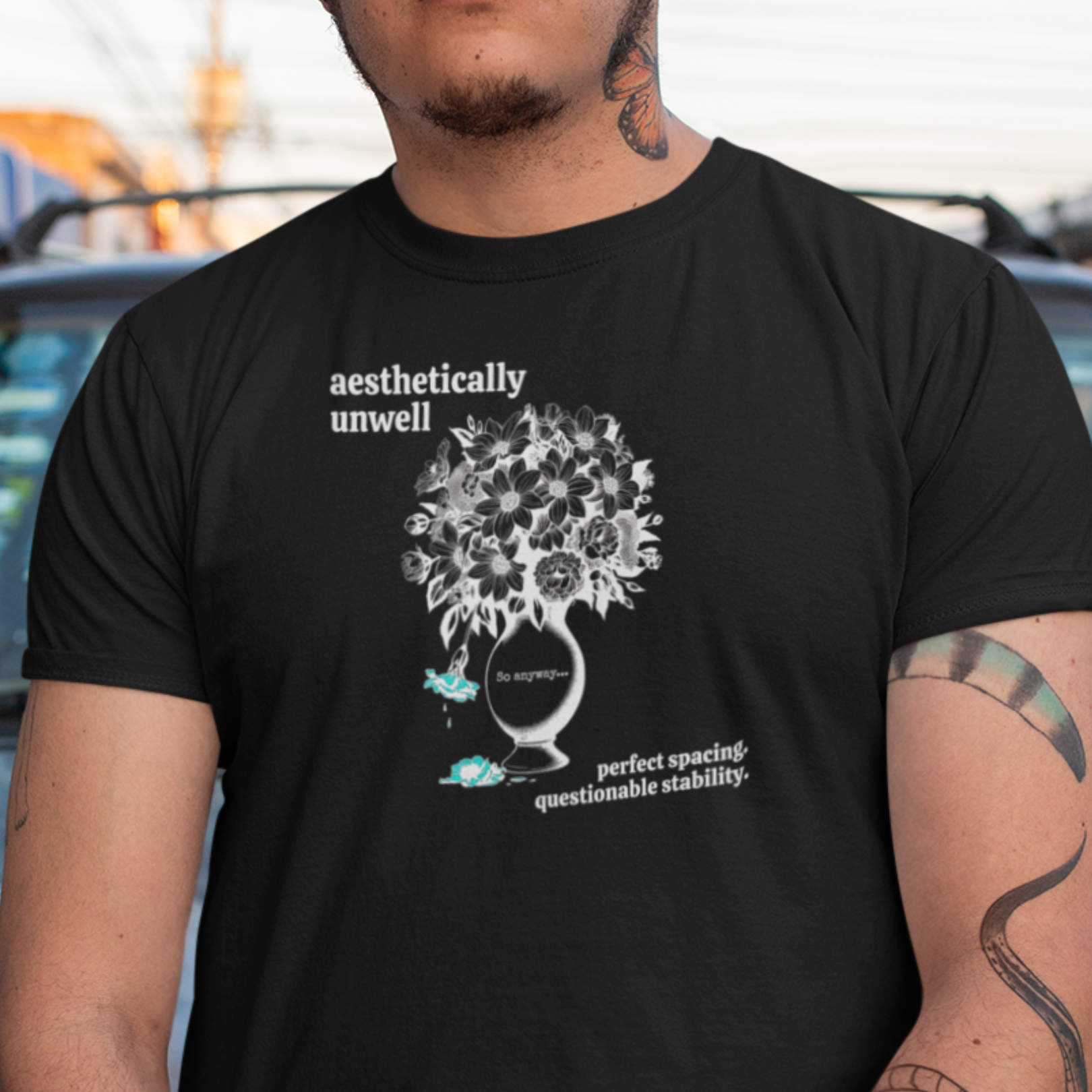 AESTHETICALLY UNWELL – Perfect Spacing, Questionable Stability Graphic Tee