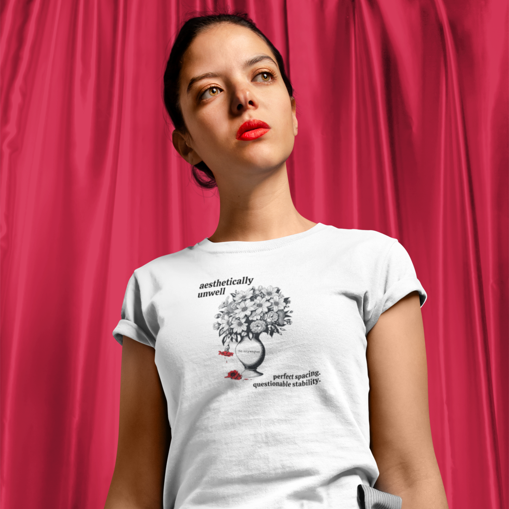 AESTHETICALLY UNWELL – Perfect Spacing, Questionable Stability Graphic Tee