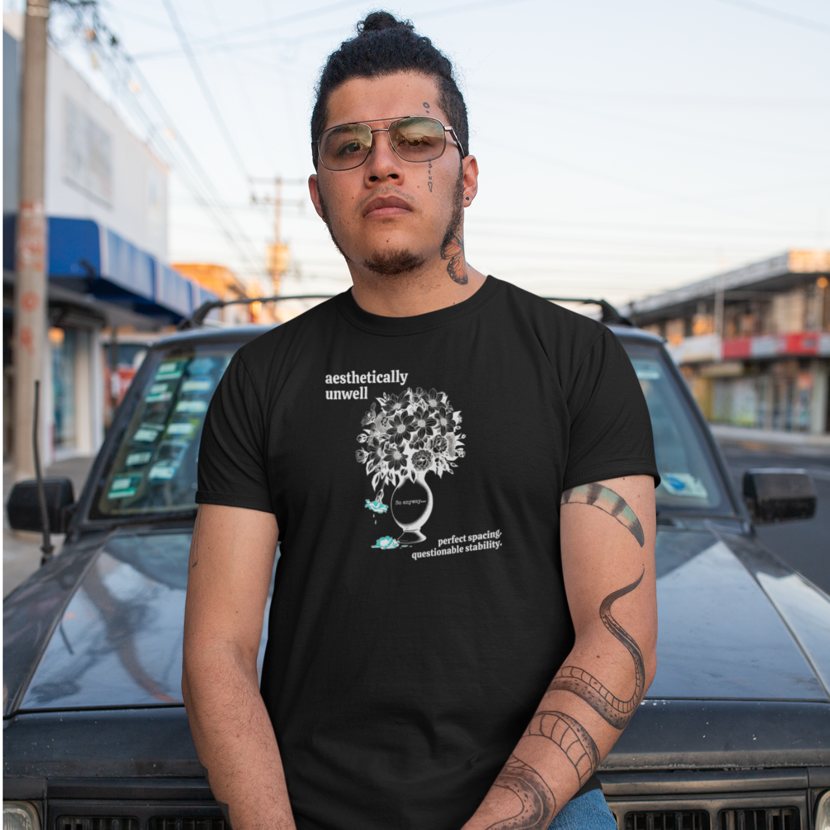 AESTHETICALLY UNWELL – Perfect Spacing, Questionable Stability Graphic Tee