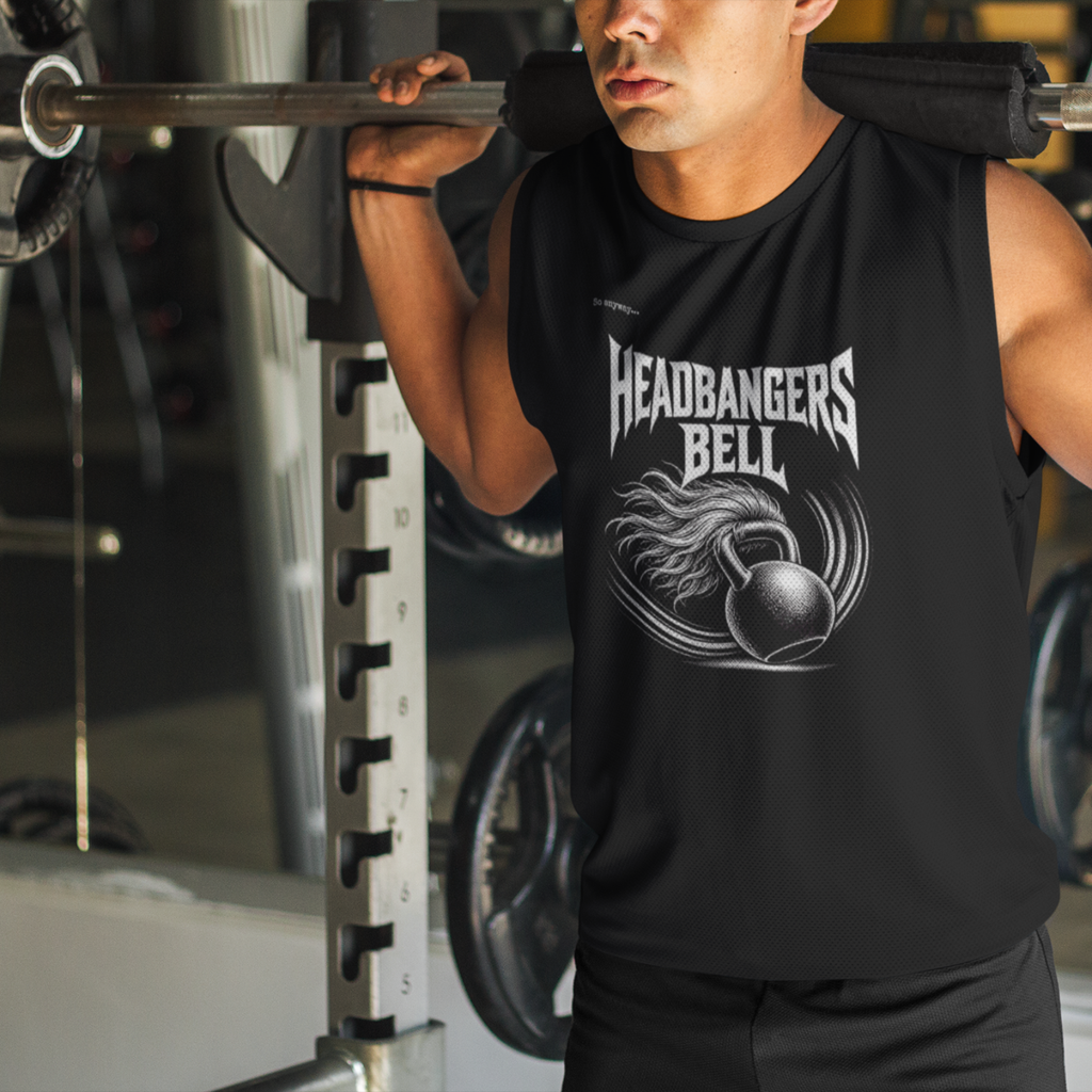 Headbangers Bell Muscle Tank — 80s Vibe Rock Gym Workout Tank Top