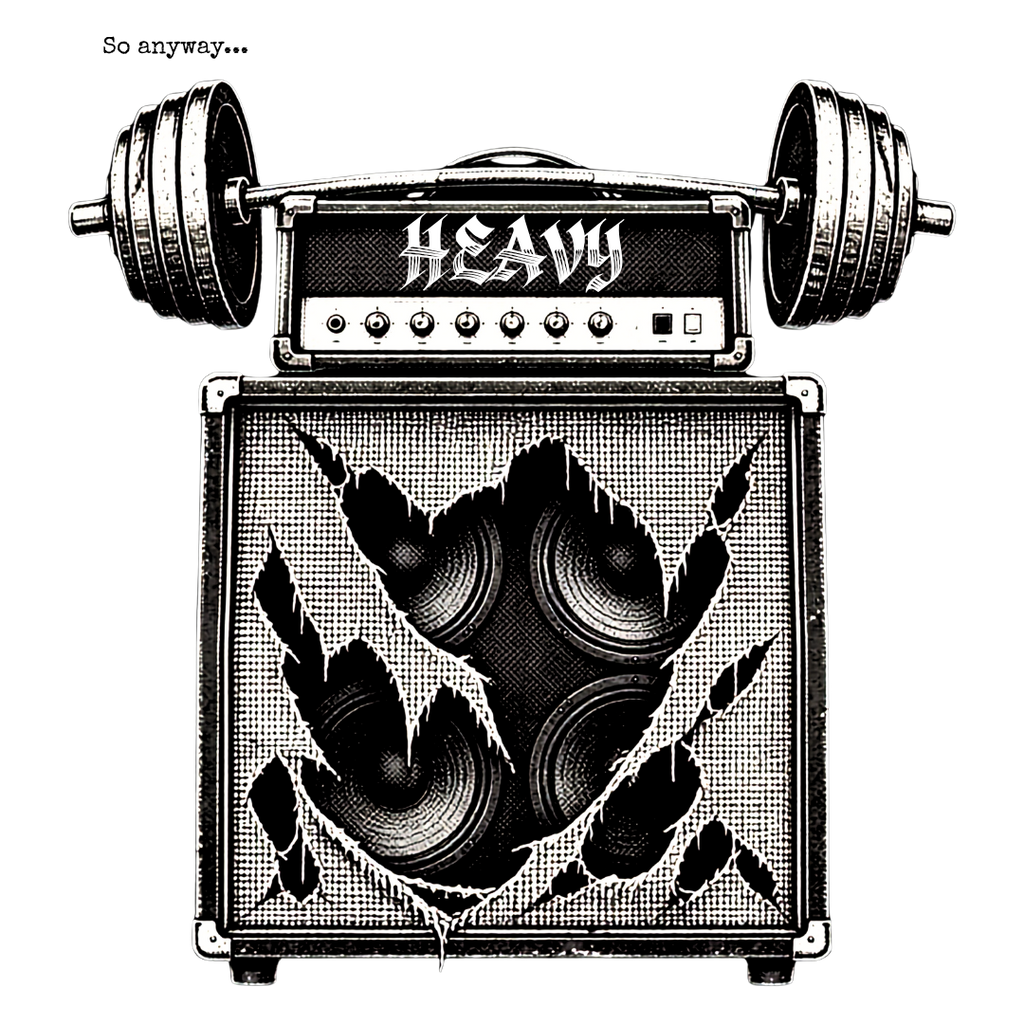 Muscle Tank — 'Heavy' Amp & Dumbbell Graphic