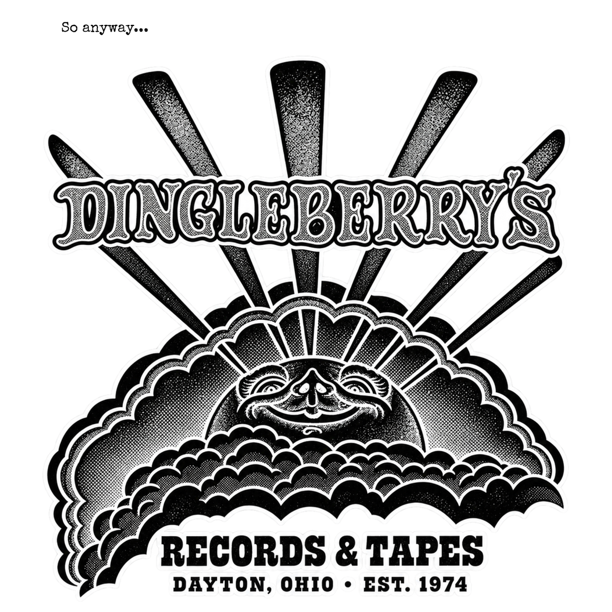 Dingleberry’s Records & Tapes Tee | Vintage Dayton Ohio Tribute