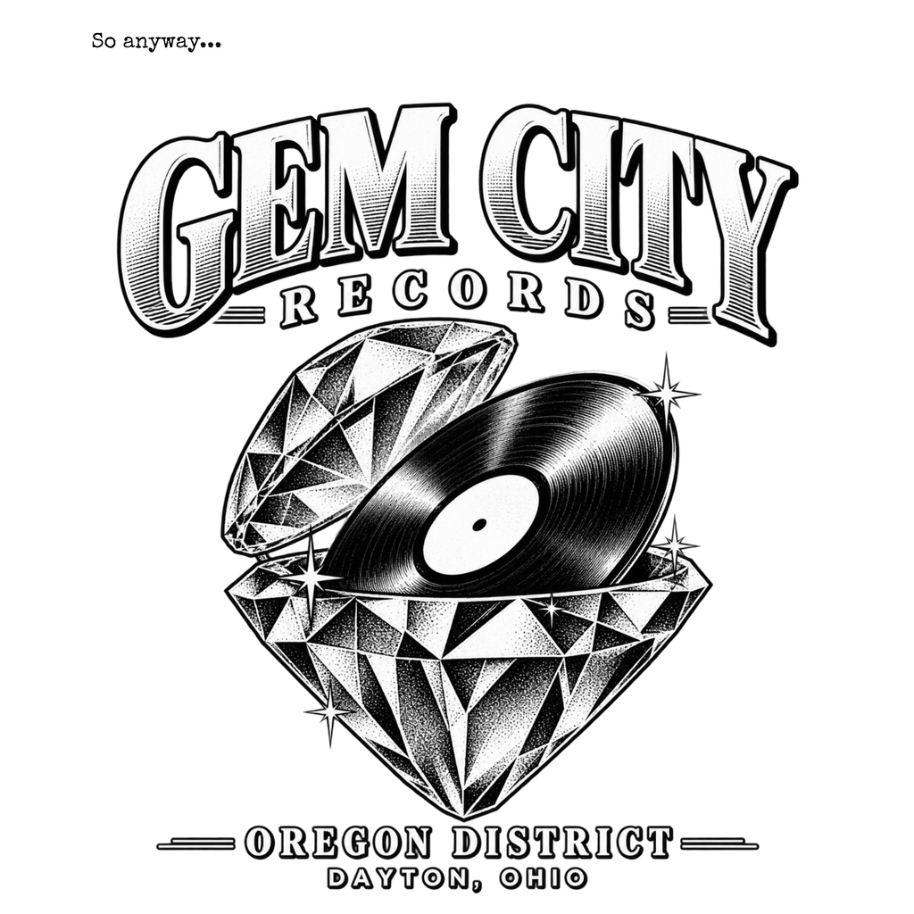 Gem City Records Tee | Dayton Oregon District Vinyl Tribute