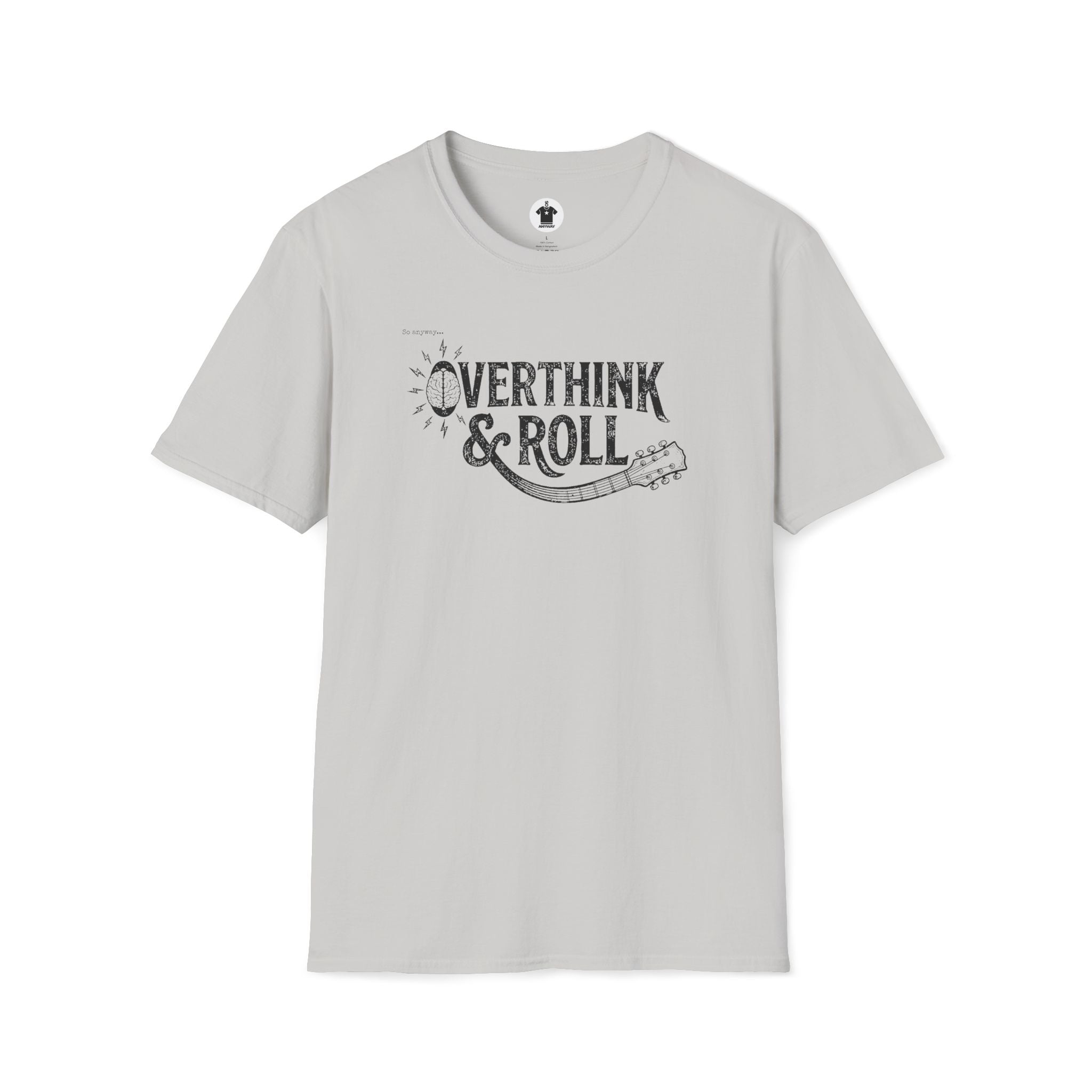 OVERTHINK & ROLL Light – Funny Overthinking Rock Music Guitar Graphic T-Shirt