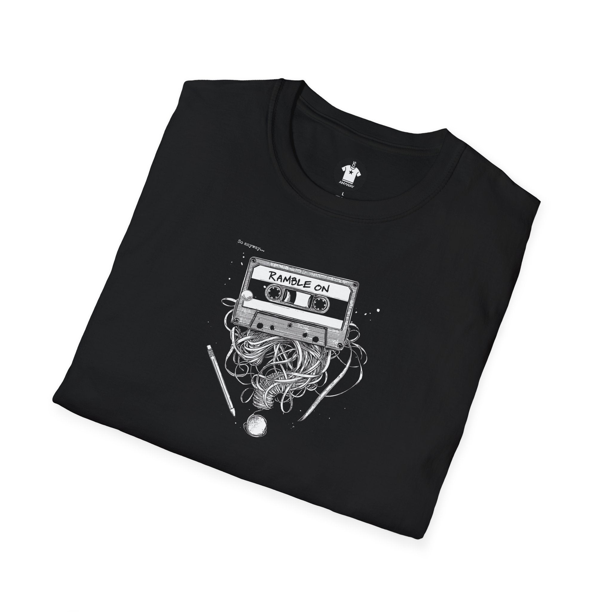 RAMBLE ON Dark – Cassette Tape Unisex Graphic Tee