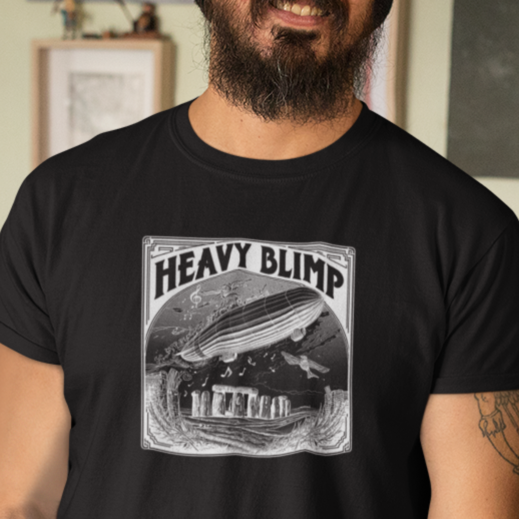 HEAVY BLIMP Dark - Vintage Airship Rock Graphic Tee