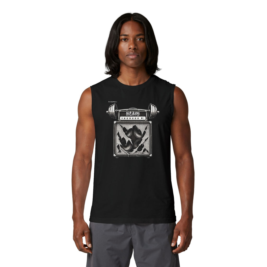 Muscle Tank — 'Heavy' Amp & Dumbbell Graphic