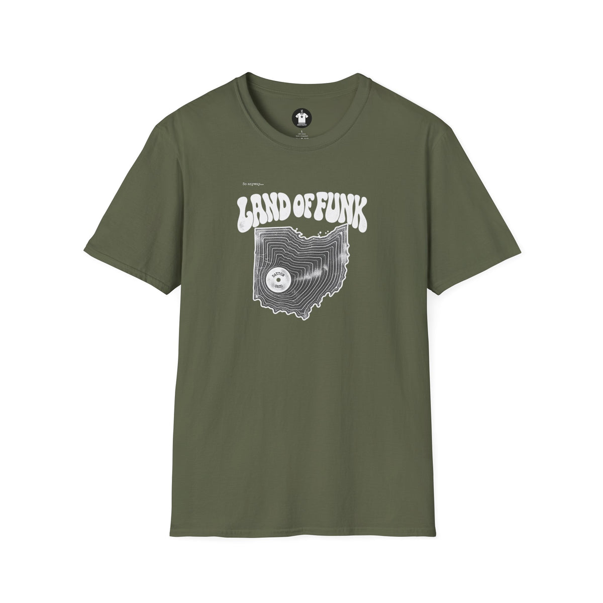 LAND OF FUNK - Dayton, Ohio - Funk Music Vinyl Record Graphic T-Shirt