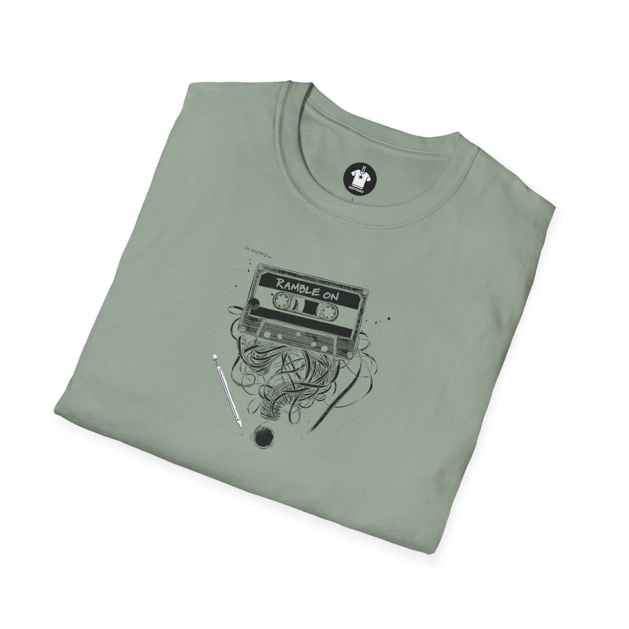 RAMBLE ON Light – Cassette Tape Unisex Graphic Tee