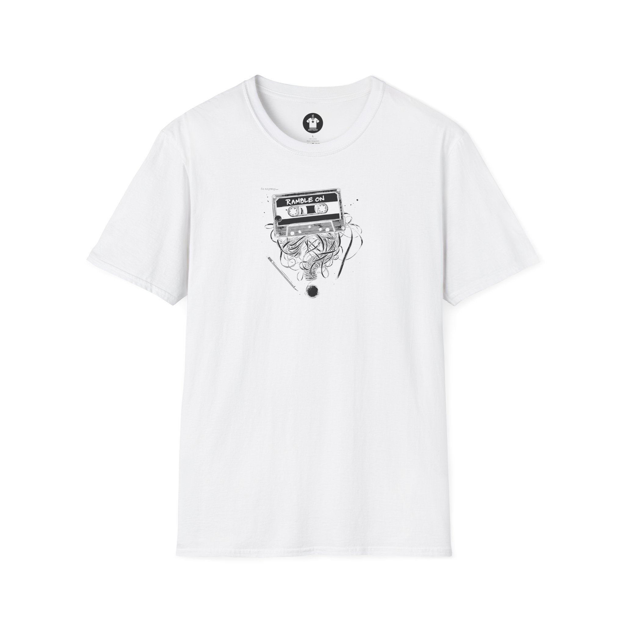 RAMBLE ON Light – Cassette Tape Unisex Graphic Tee
