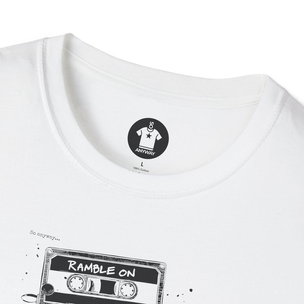 RAMBLE ON Light – Cassette Tape Unisex Graphic Tee