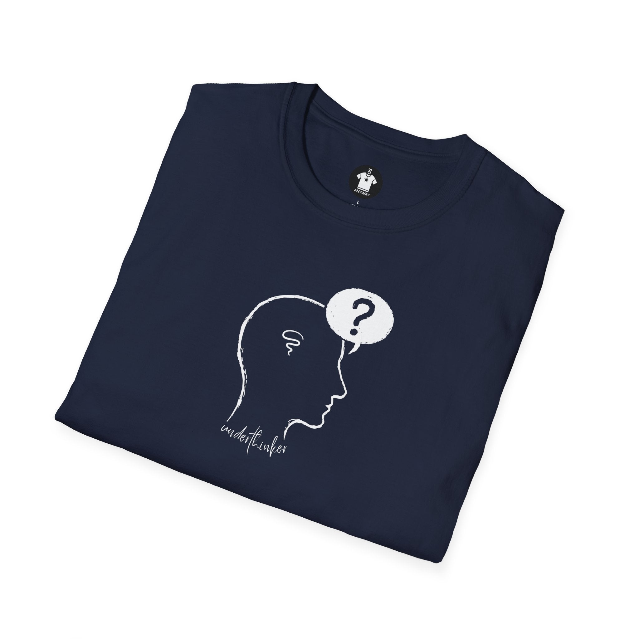UNDERTHINKER Dark – Minimalist Funny Graphic Unisex T-Shirt