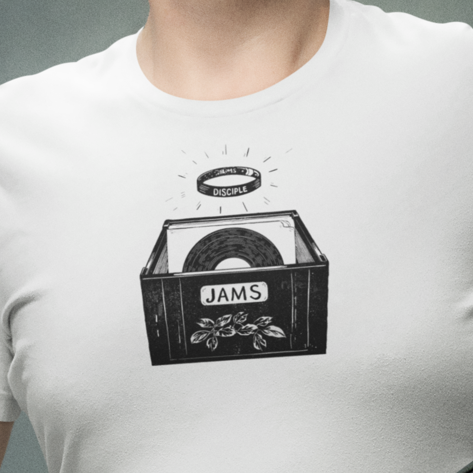 DEEP CUT DISCIPLE Light – Vinyl Crate Graphic T-Shirt