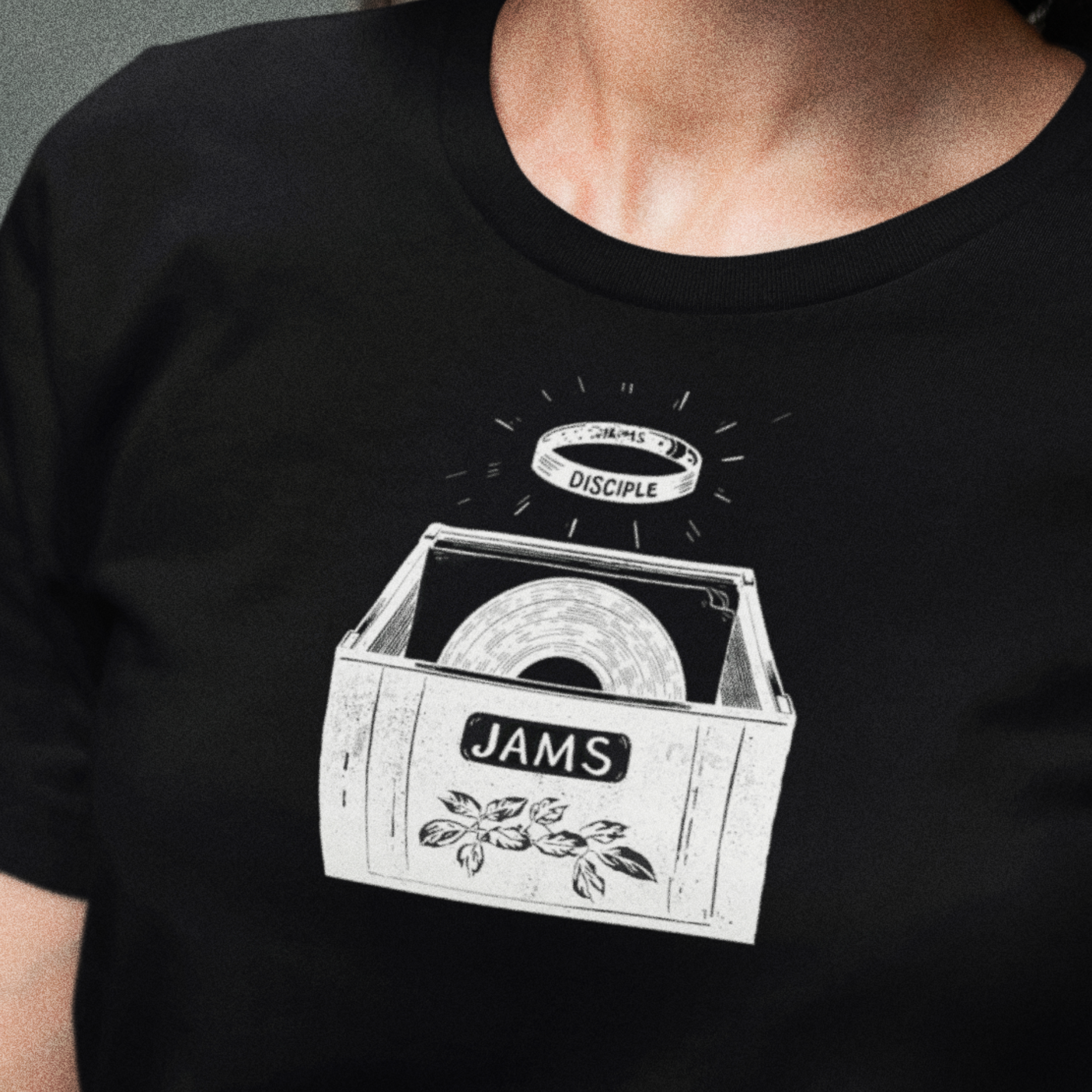 DEEP CUT DISCIPLE Dark – Vinyl Crate Graphic T-Shirt