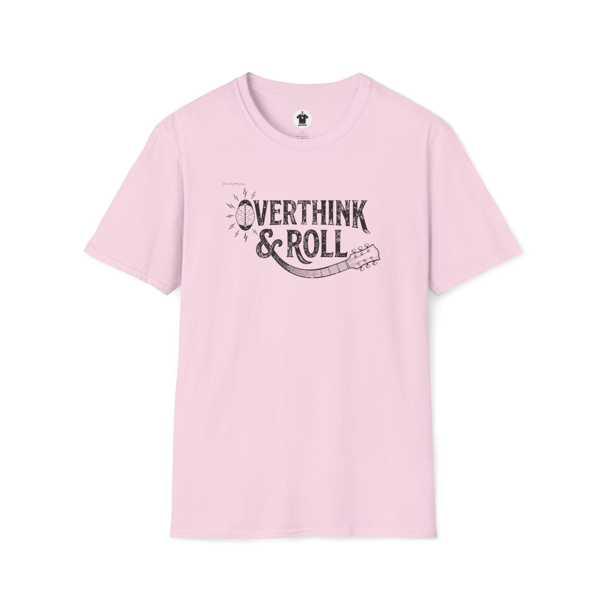 OVERTHINK & ROLL Light – Funny Overthinking Rock Music Guitar Graphic T-Shirt
