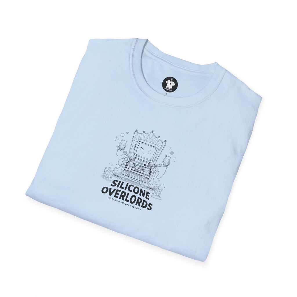 SILICONE OVERLORDS Light – Funny Tech Addiction Graphic Tee