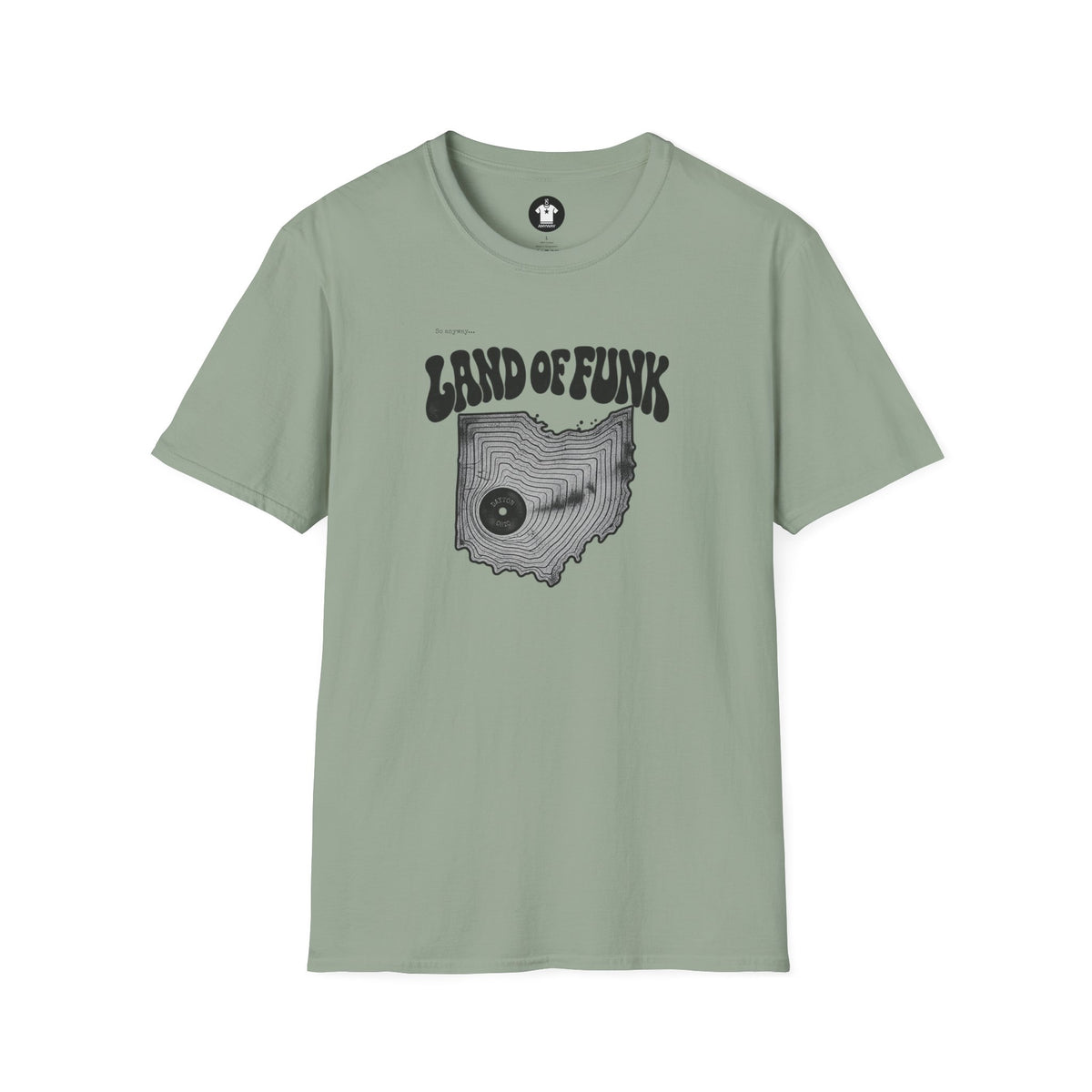 LAND OF FUNK - Dayton, Ohio - Funk Music Vinyl Record Graphic T-Shirt