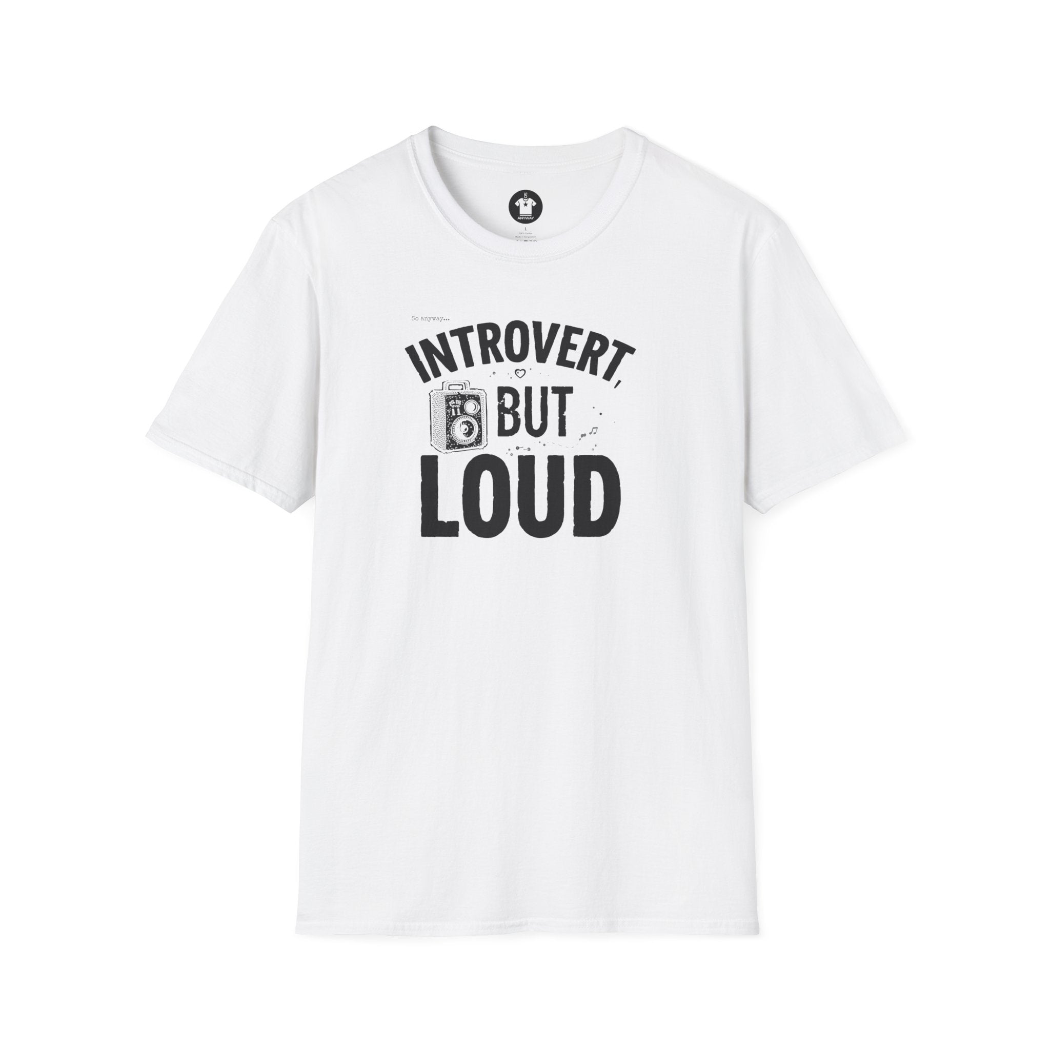 INTROVERT, BUT LOUD Light - Loud Thoughts, Quiet Person Funny Psychology Tee
