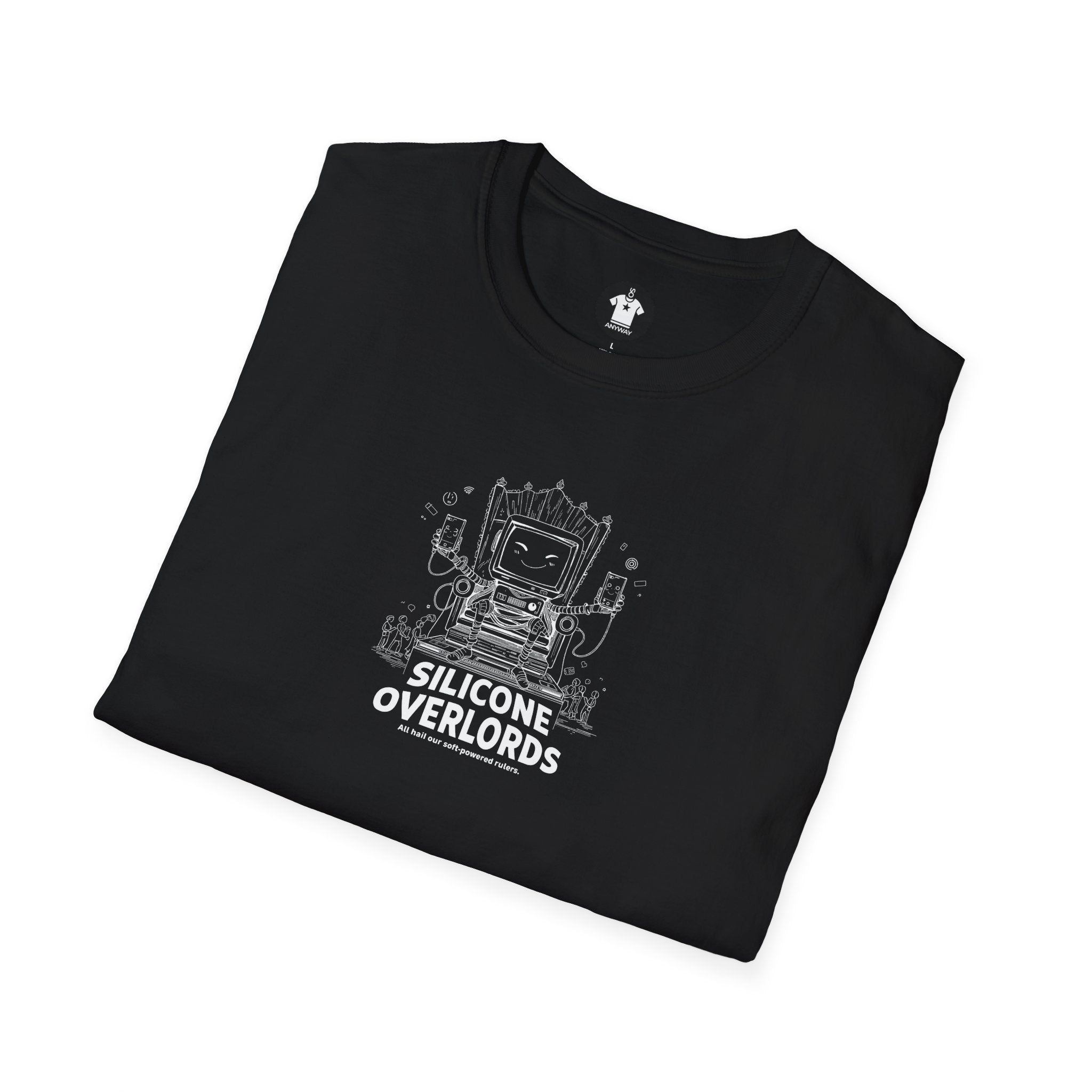 SILICONE OVERLORDS Dark – Funny Tech Addiction Graphic Tee